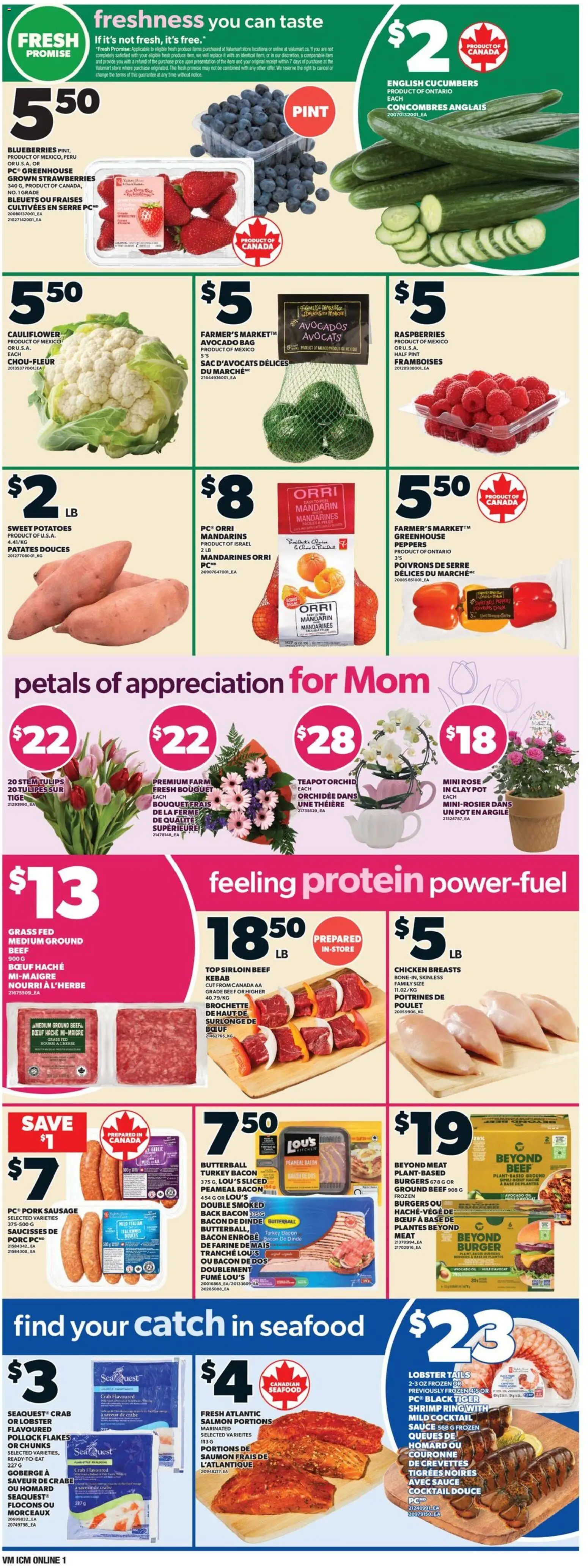 Valu Mart flyer valid from 07.05.2026 | Page: 3 | Products: Beef, Chicken breasts, Potatoes, Pork