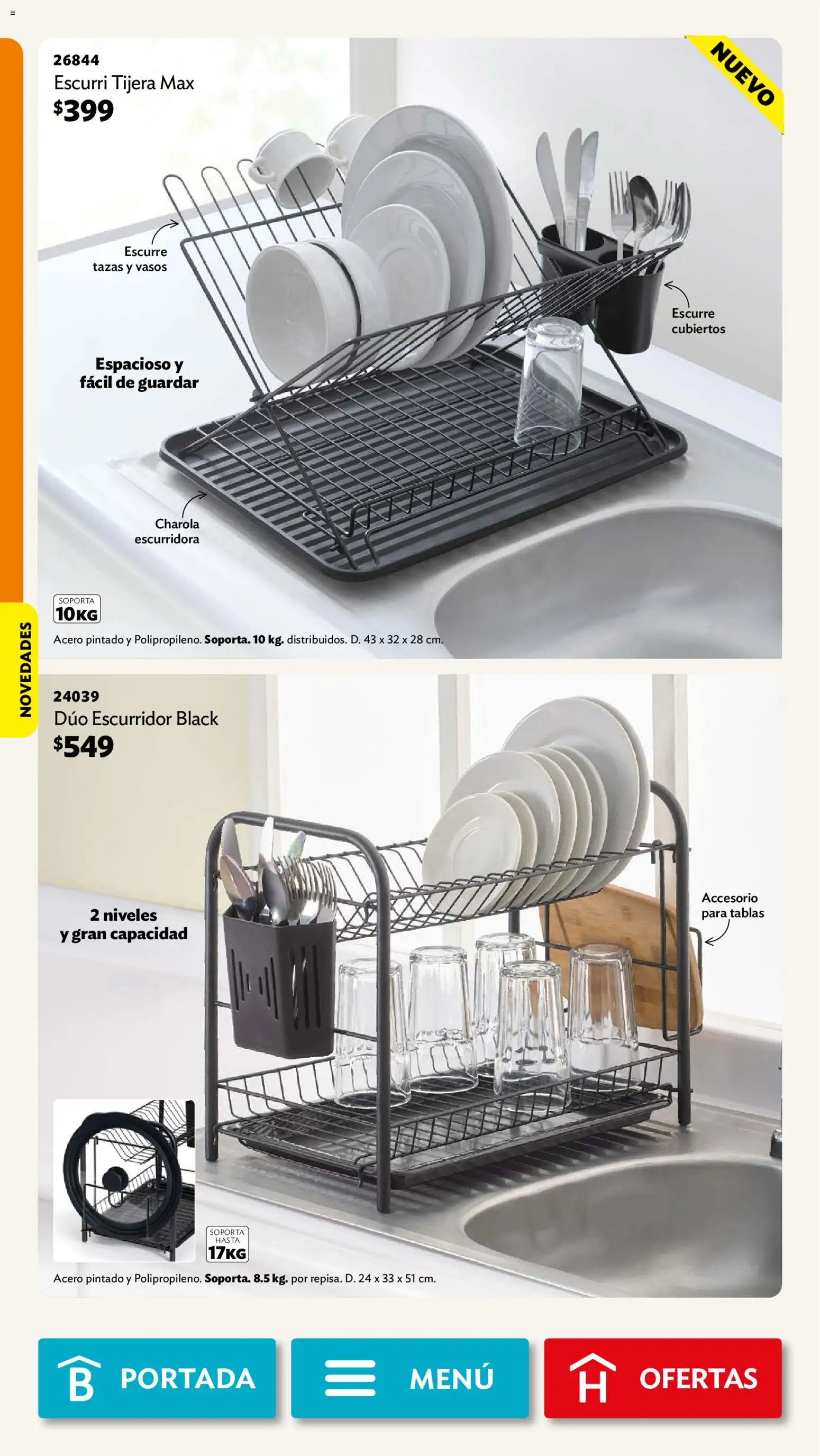 Nuevas ofertas de Betterware válidas en toda la República Mexicana desde el 29/06/2026. ¡Encuentra las mejores ofertas en Betterware campaña 7 2026! | Página: 48 | Productos: Tijera, Escurridor, Vasos