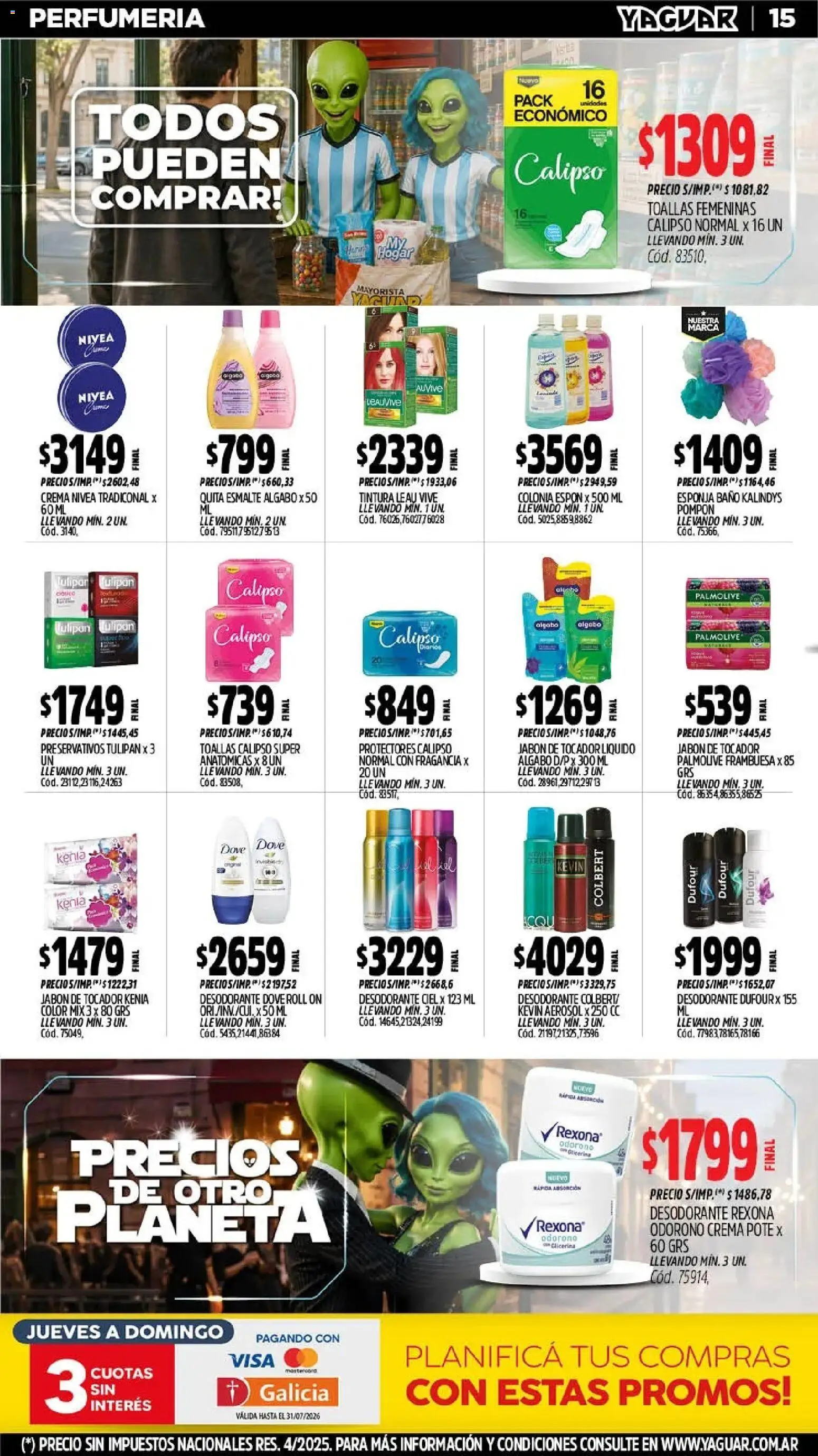 Yaguar - Oferta Semanal Trelew │ válido desde el 06/07/2026 | Página: 18 | Productos: Baño, Fragancia, Desodorante, Esponja