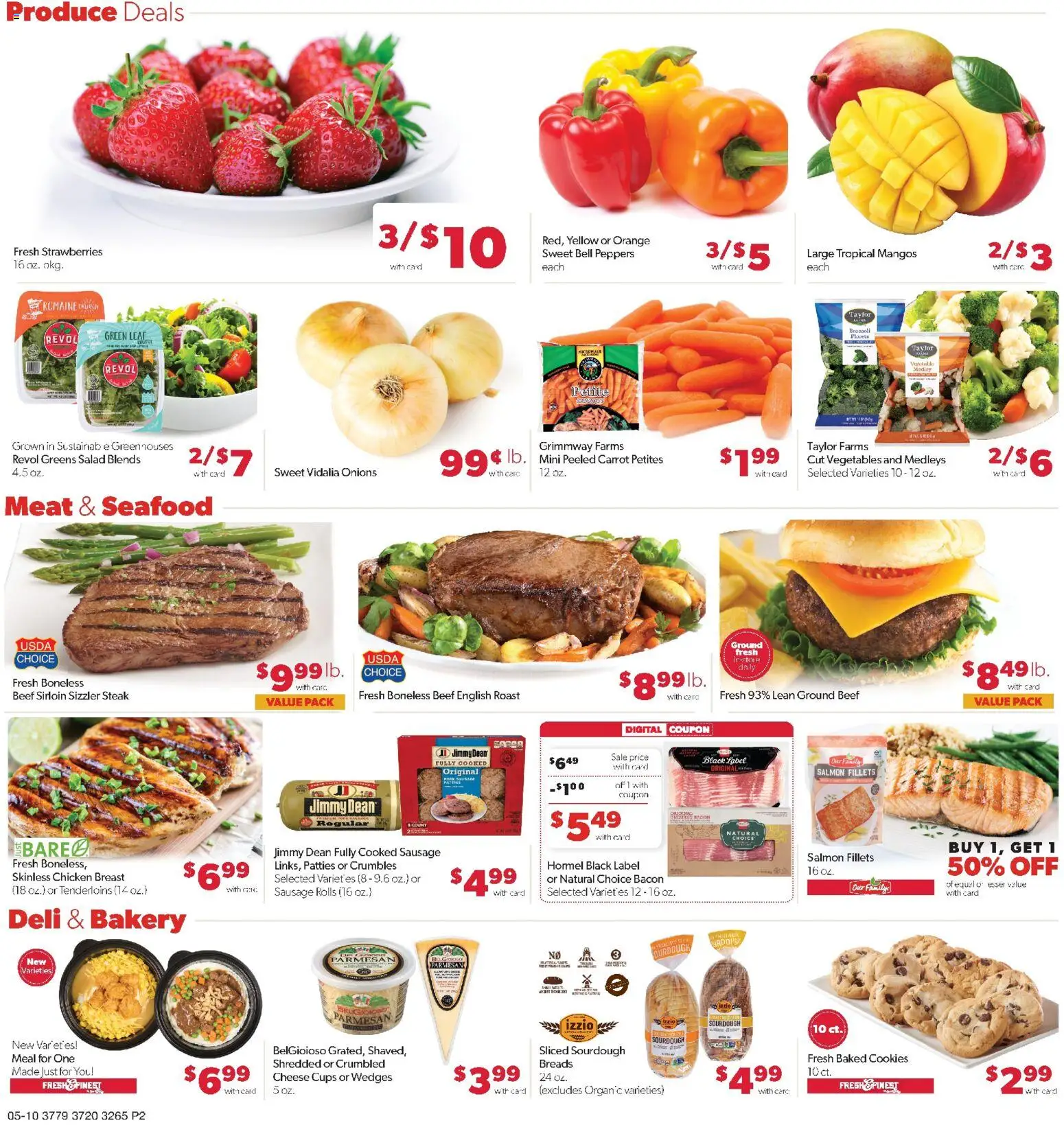 Family Fare Weekly Ad - IA - valid from 10.05.2026 | Page: 2 | Products: Romaine, Cheese, Sausage, Greens