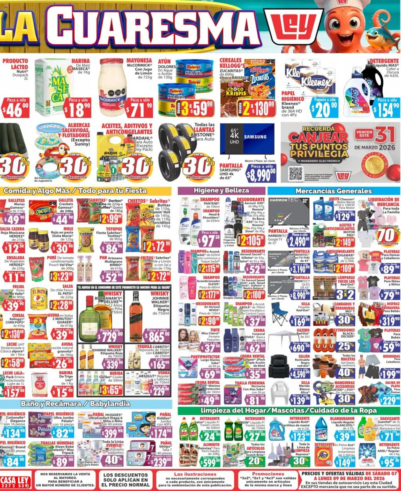 Nuevas ofertas de Casa Ley válidas en toda la República Mexicana desde el 07.03.2026. ¡Encuentra las mejores ofertas en Casa Ley folleto Autoservicio La Paz, BCS! | Página: 2 | Productos: Silla, Tequila, Ensalada, Toallas