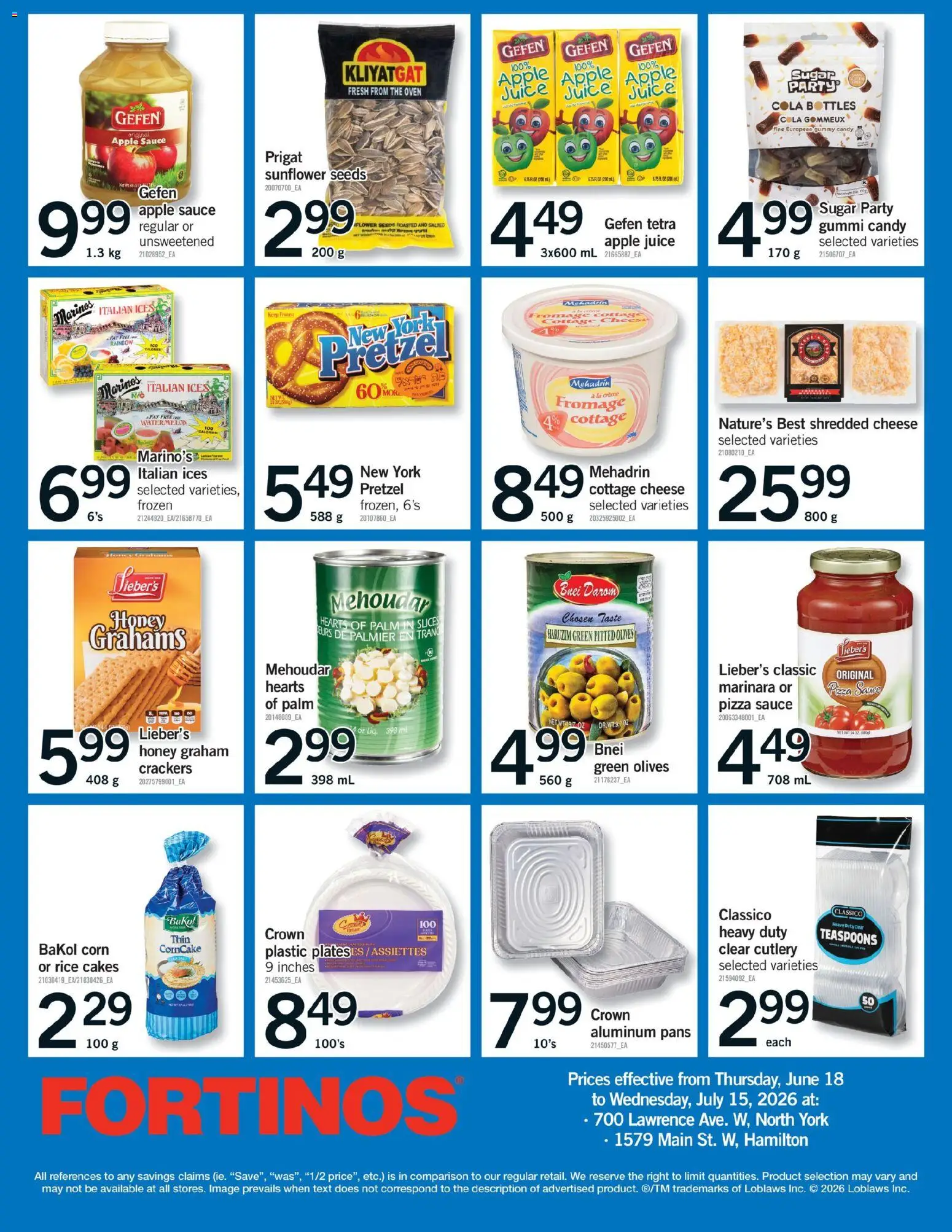 Fortinos flyer valid from 18.06.2026 | Page: 28 | Products: Rice, Oven, Cheese, Pizza