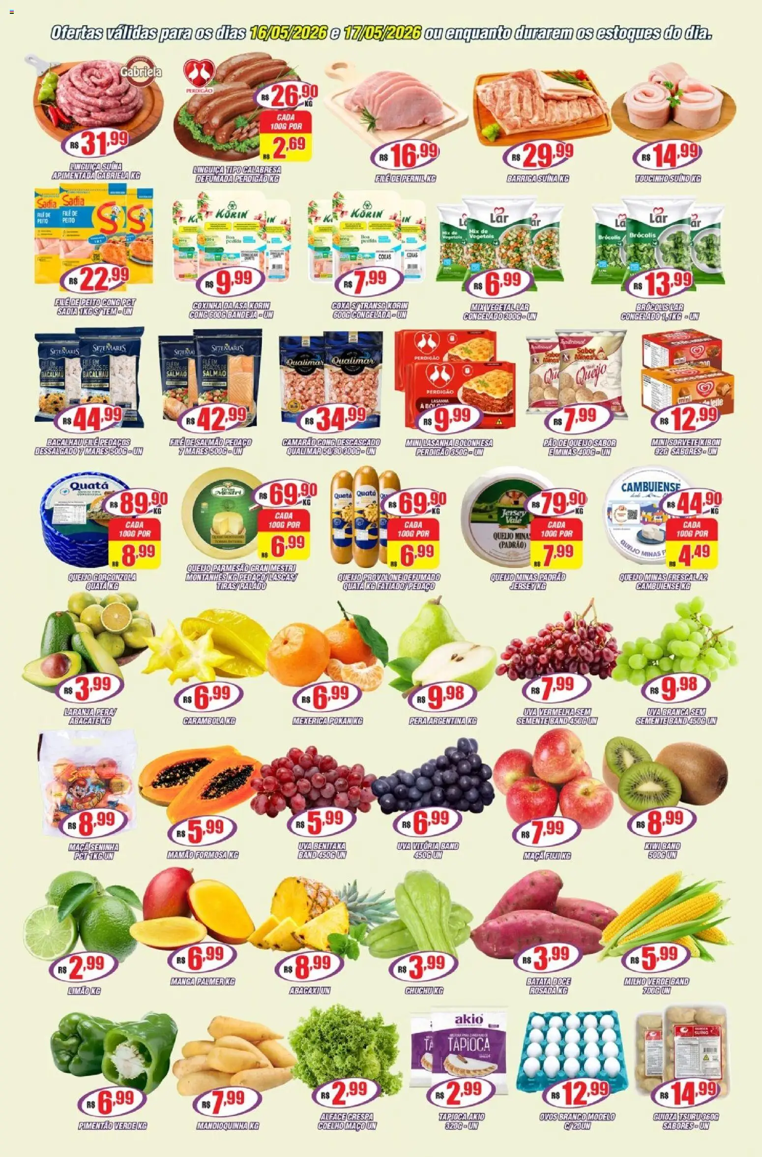 Violeta Supermercados Folheto - válido de 16.05.2026 | Página: 2 | Produtos: Milho verde, Tapioca, Mamão, Batata