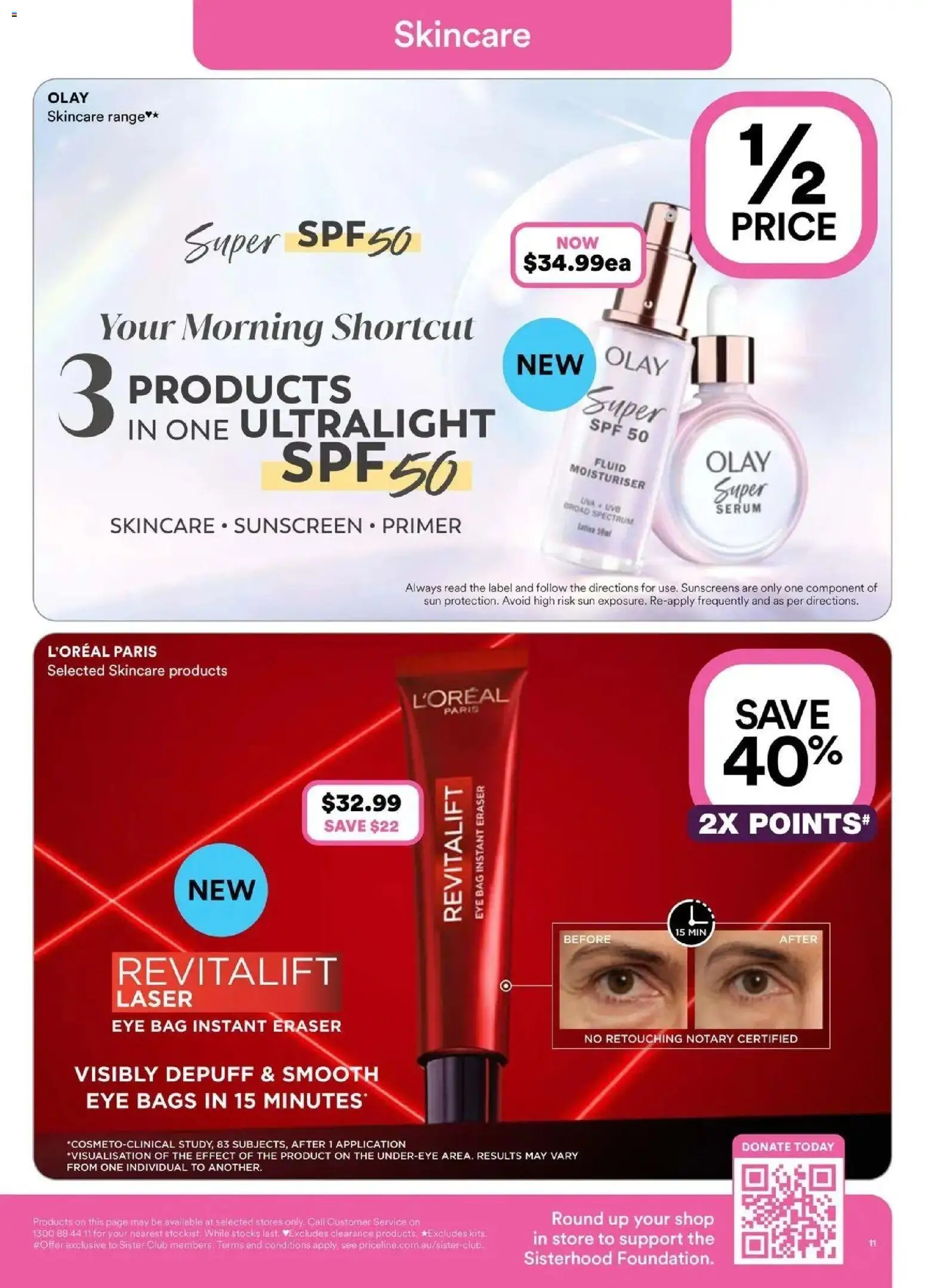 Priceline Pharmacy catalogue - valid from 03.06.2026 | Page: 11 | Products: Sunscreen, Moisturiser, Bag