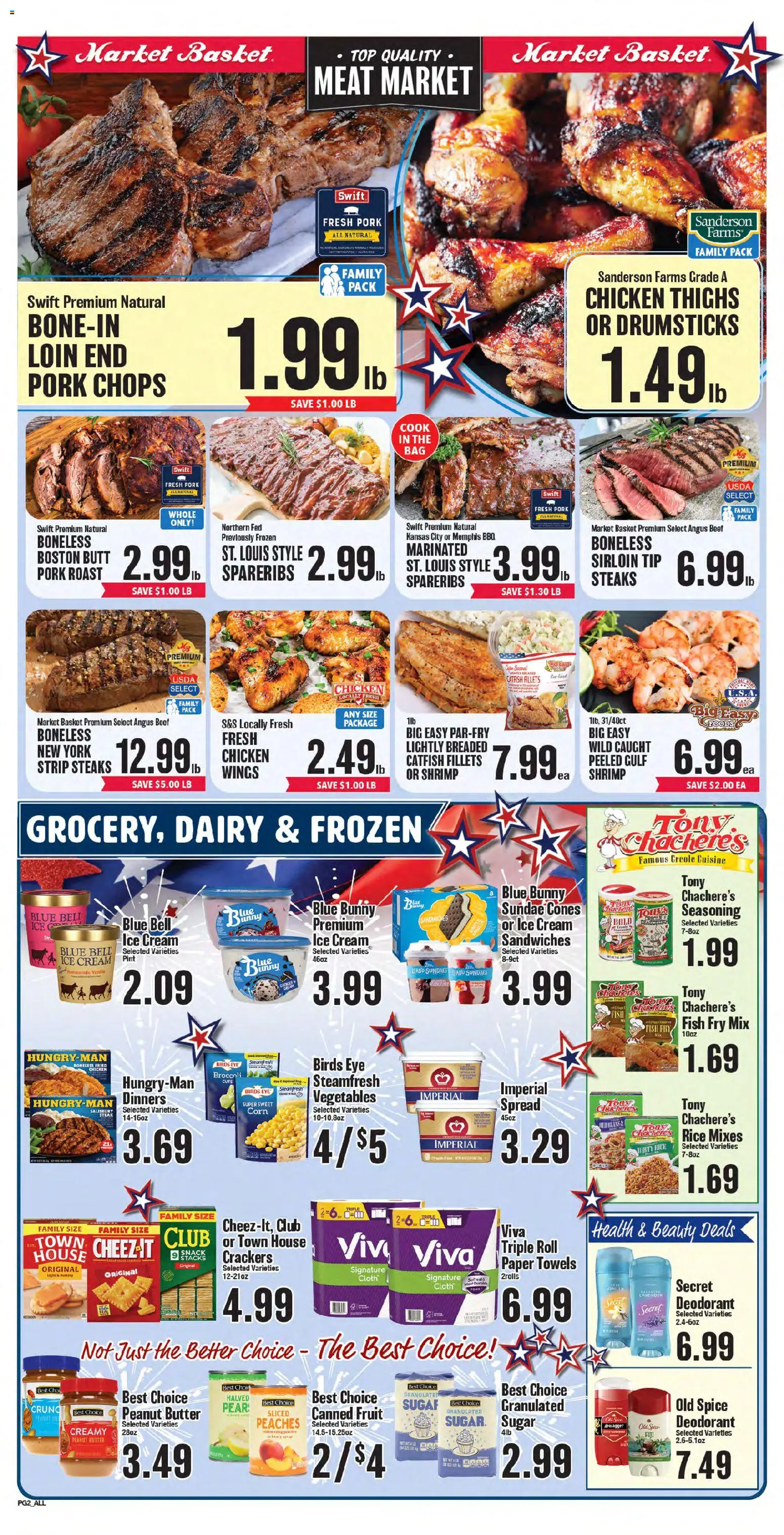 Market Basket Weekly Ad - valid from 07/08/2026 | Page: 4 | Products: Corn, Peaches, Cream, Vegetables