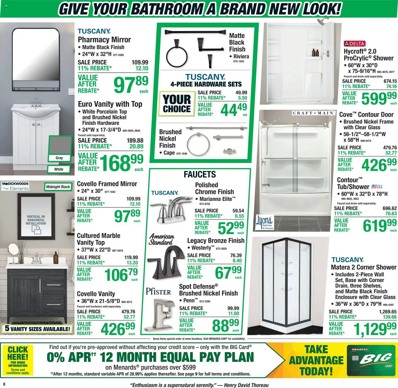 Menards Weekly Ad - valid from 07/23/2026 | Page: 11 | Products: Shower, Mirror