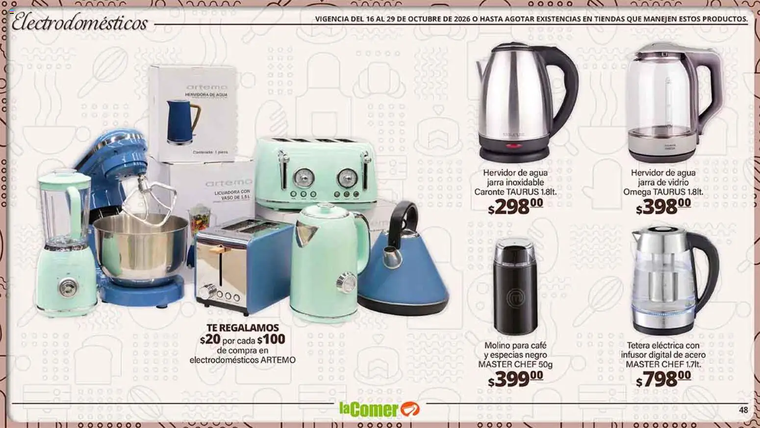 Nuevas ofertas de La Comer válidas en toda la República Mexicana desde el 16/10/2026. ¡Encuentra las mejores ofertas en La Comer folleto es la tienda rosa! | Página: 48