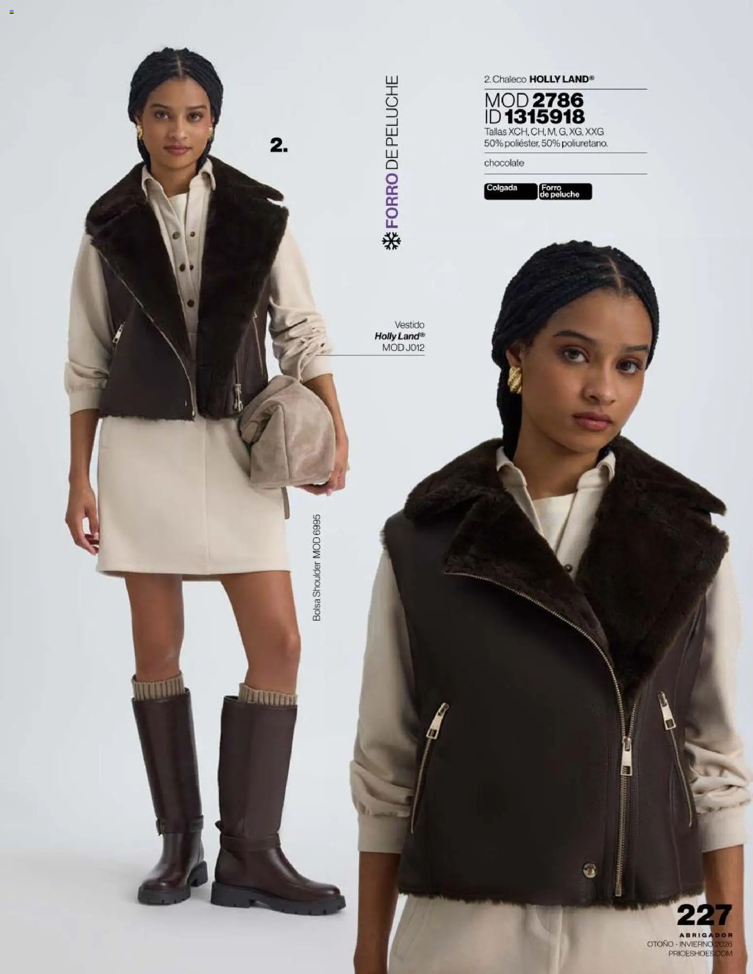 Nuevas ofertas de Price Shoes válidas en toda la República Mexicana desde el 16/09/2026. ¡Encuentra las mejores ofertas en Price Shoes catálogo Abrigador! | Página: 227 | Productos: Chaleco, Bolsa, Chocolate, Vestido