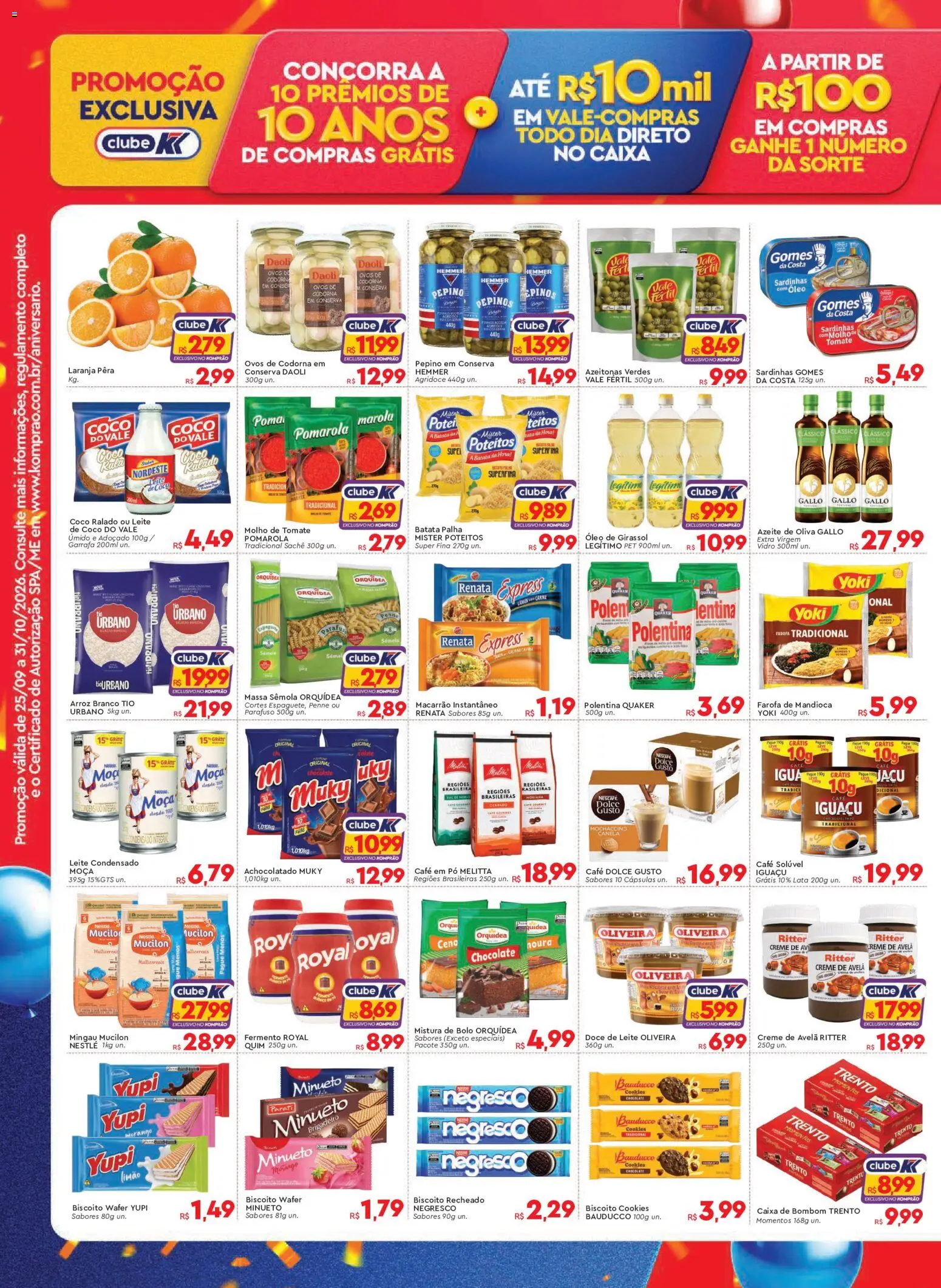 Komprao Atacadista Folheto - válido de 25/09/2026 | Página: 2 | Produtos: Carne, Batata palha, Farofa, Doce de leite
