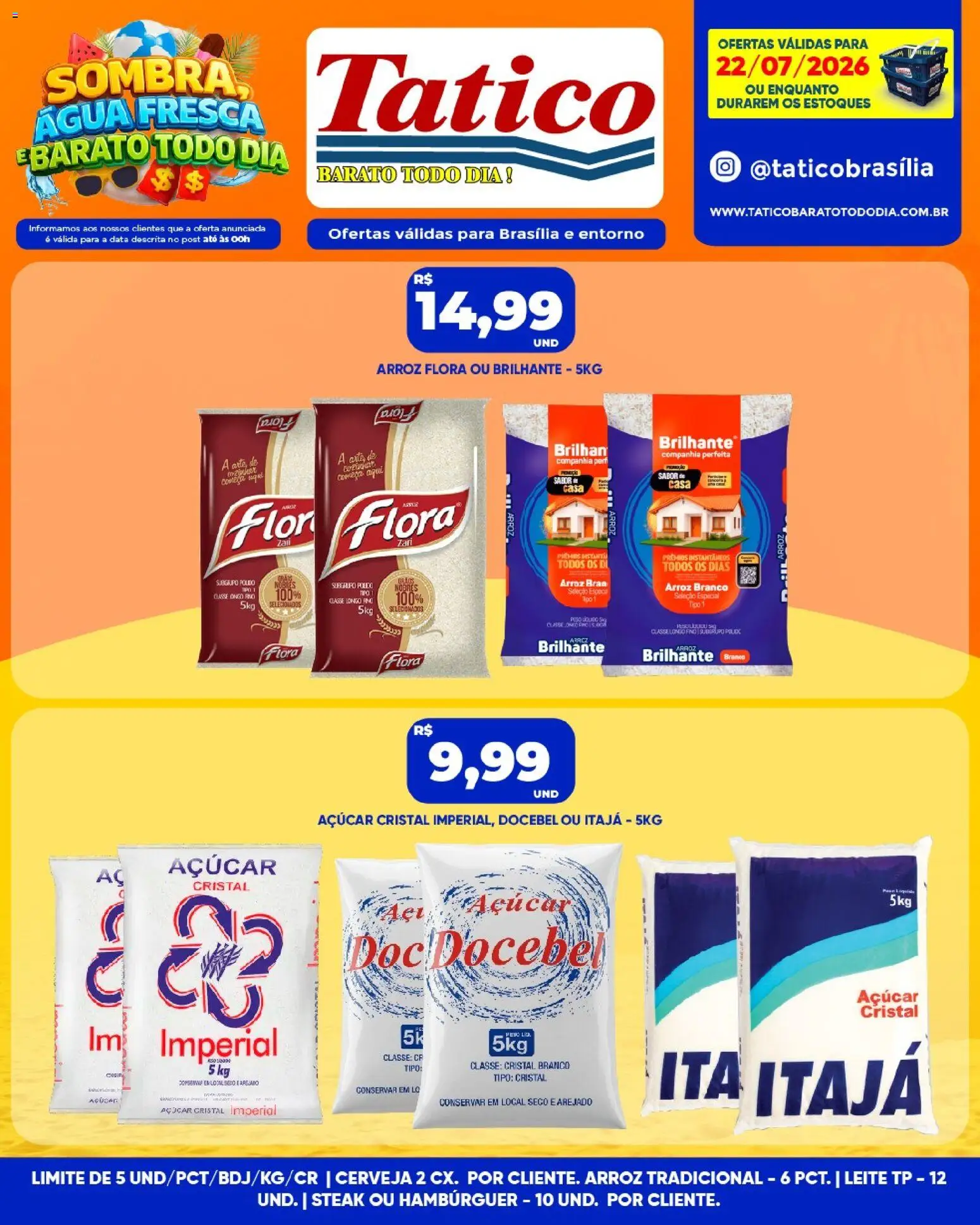 Tatico Folheto - válido de 23/07/2026 | Página: 36 | Produtos: Pó, Leite, Arroz, Hambúrguer