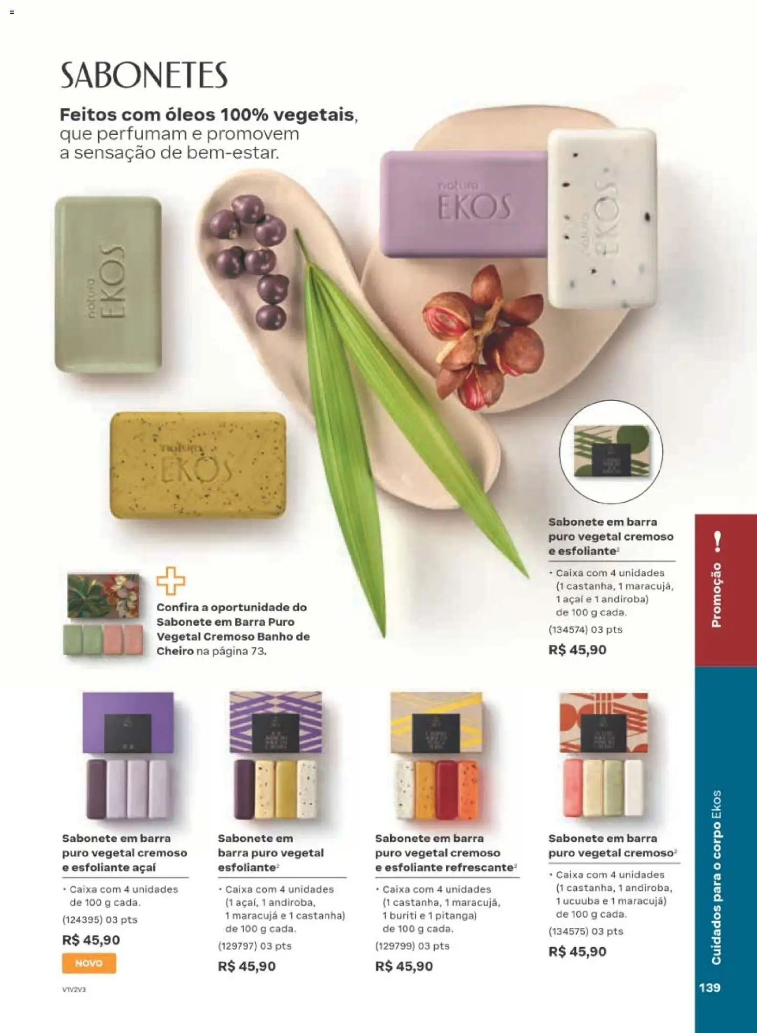 Natura Folheto - válido de 29/06/2026 | Página: 139 | Produtos: Maracujá, Caixa, Sabonete, Açaí