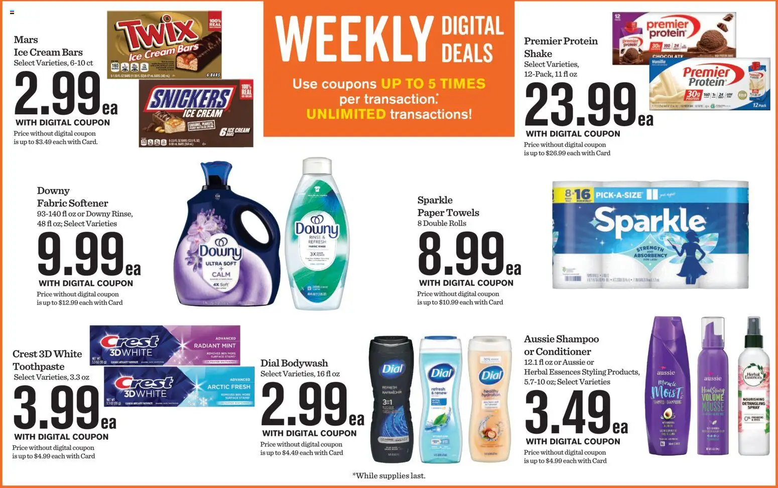 Mariano's Weekly Ad - valid from 15.04.2026 | Page: 4 | Products: Shampoo, Chocolate, Fabric softener, Cream