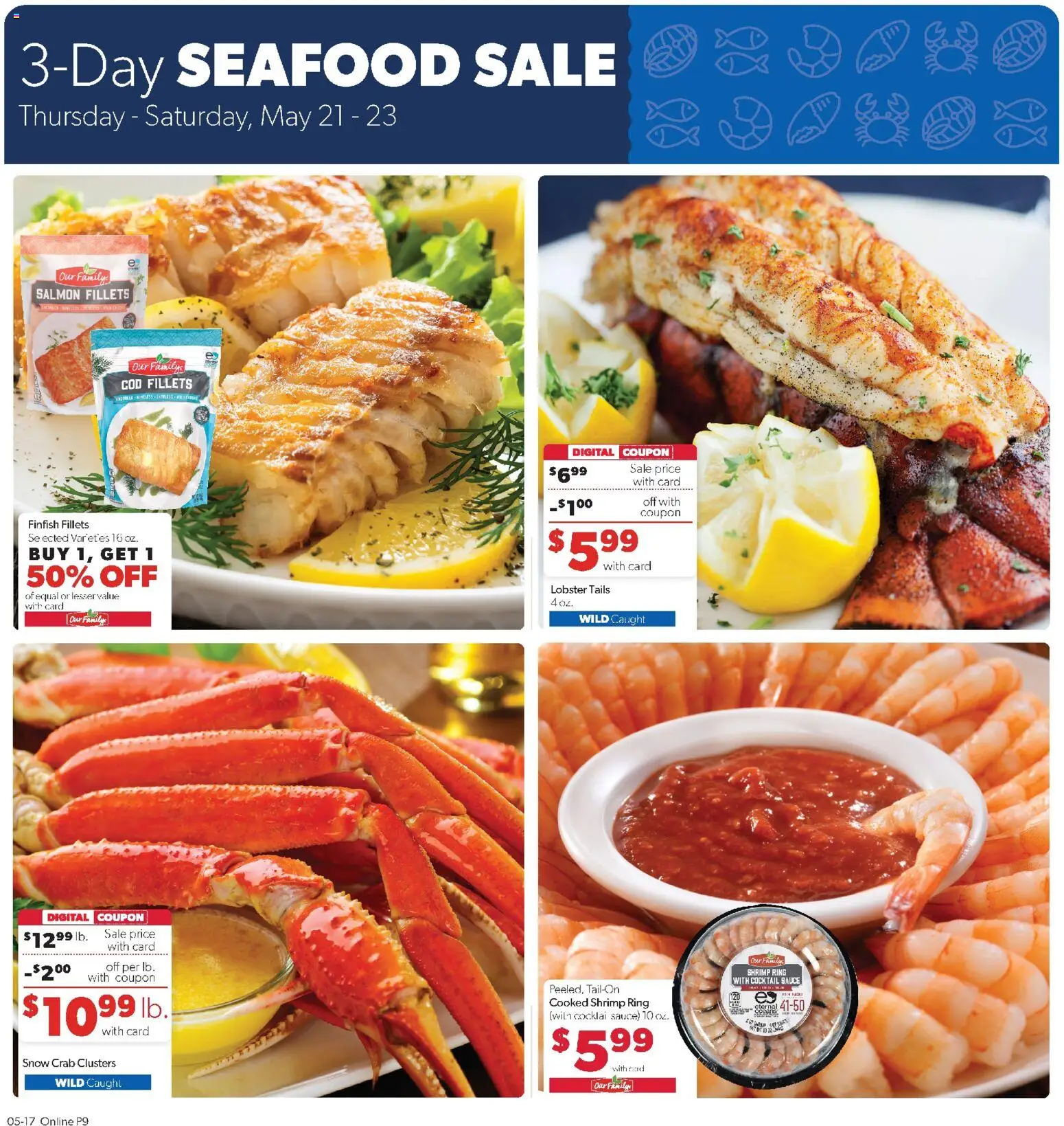 Family Fare Weekly Ad - IA - valid from 17.05.2026 | Page: 8 | Products: Ring, Sauce, Seafood