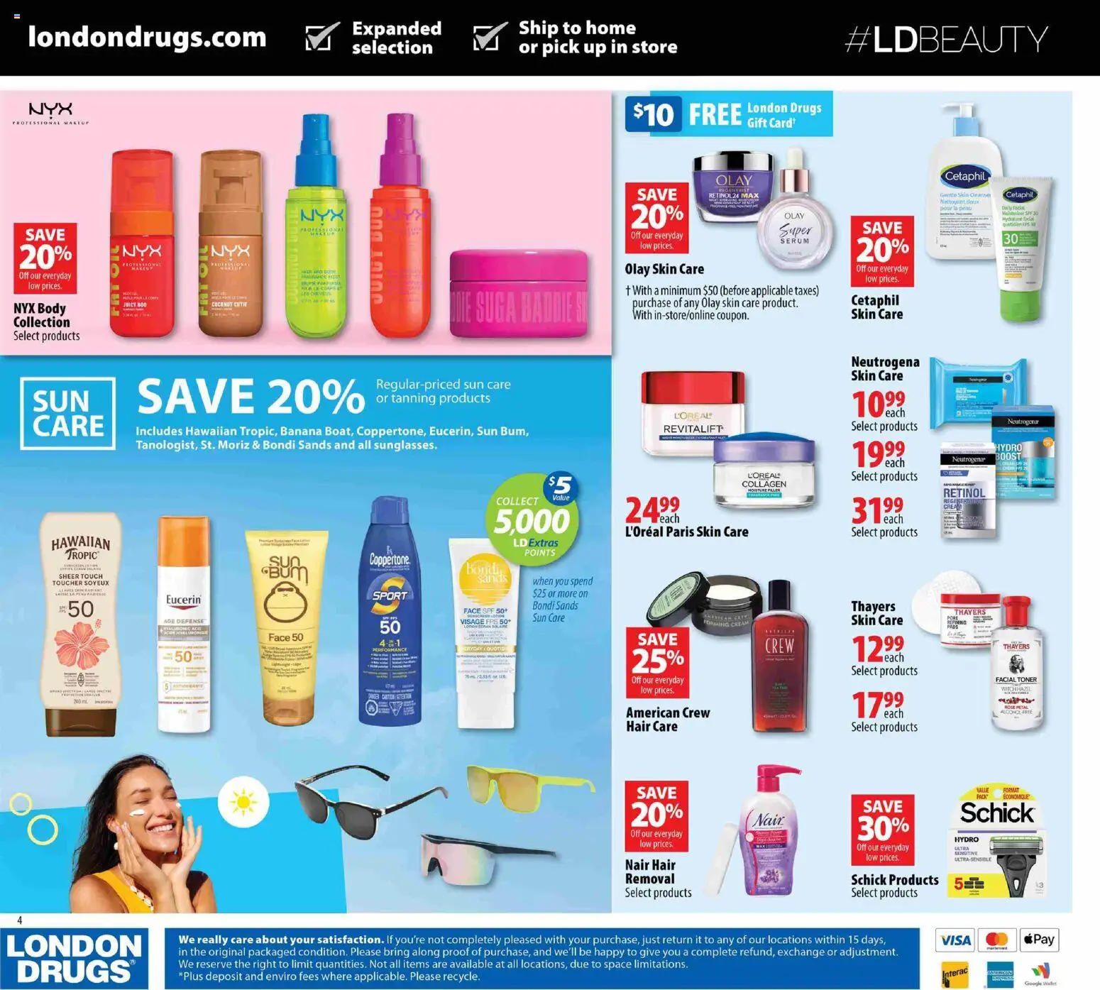 London Drugs flyer valid from 01.05.2026 | Page: 3 | Products: Cream, Toner