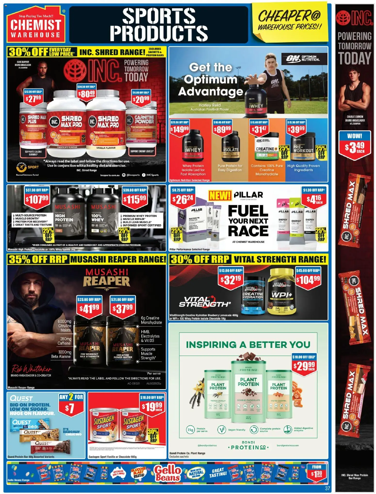 Chemist Warehouse catalogue - valid from 20/08/2026 | Page: 37 | Products: Protein, Protein bar, Coconut, Lemonade