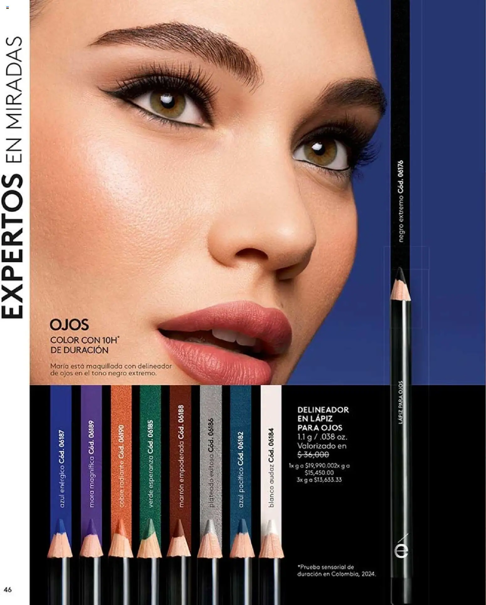 Ésika revista - valida desde el 07/08/2026 | Página: 46 | Productos: Cobre, Delineador de ojos, Delineador, Mora