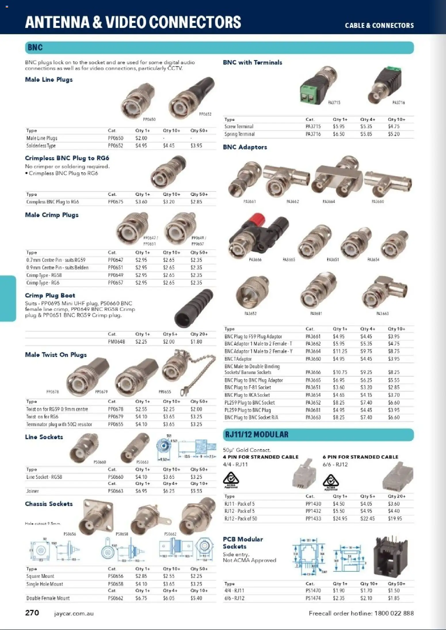 Jaycar catalogue - valid from 31/08/2026 | Page: 268 | Products: Socket, Adaptor, Audio, Cable
