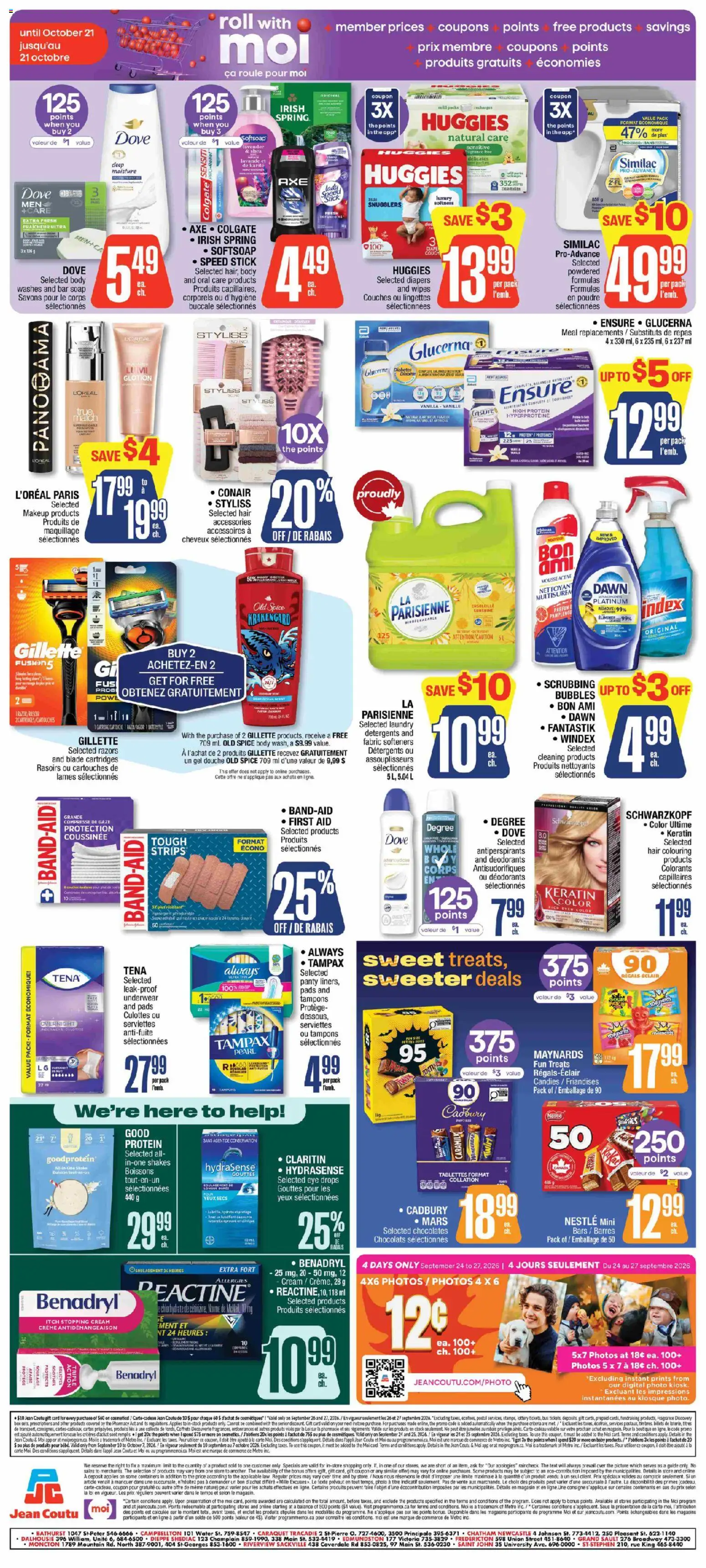 Jean Coutu flyer valid from Sep 24, 2026 | Page: 2 | Products: Cream, Soap, Vanilla, Protein