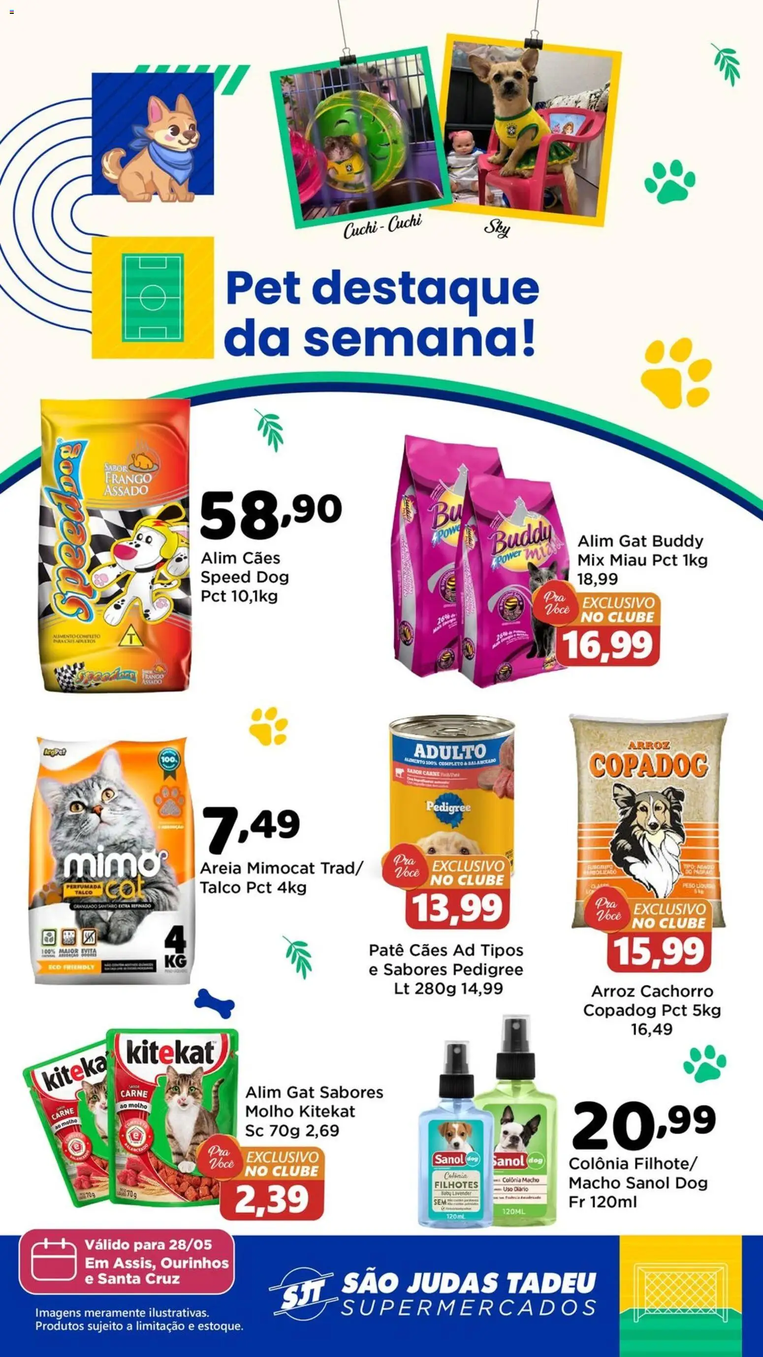 São Judas Tadeu Folheto - válido de 28.05.2026 | Página: 1 | Produtos: Talco, Areia, Carne, Granulado