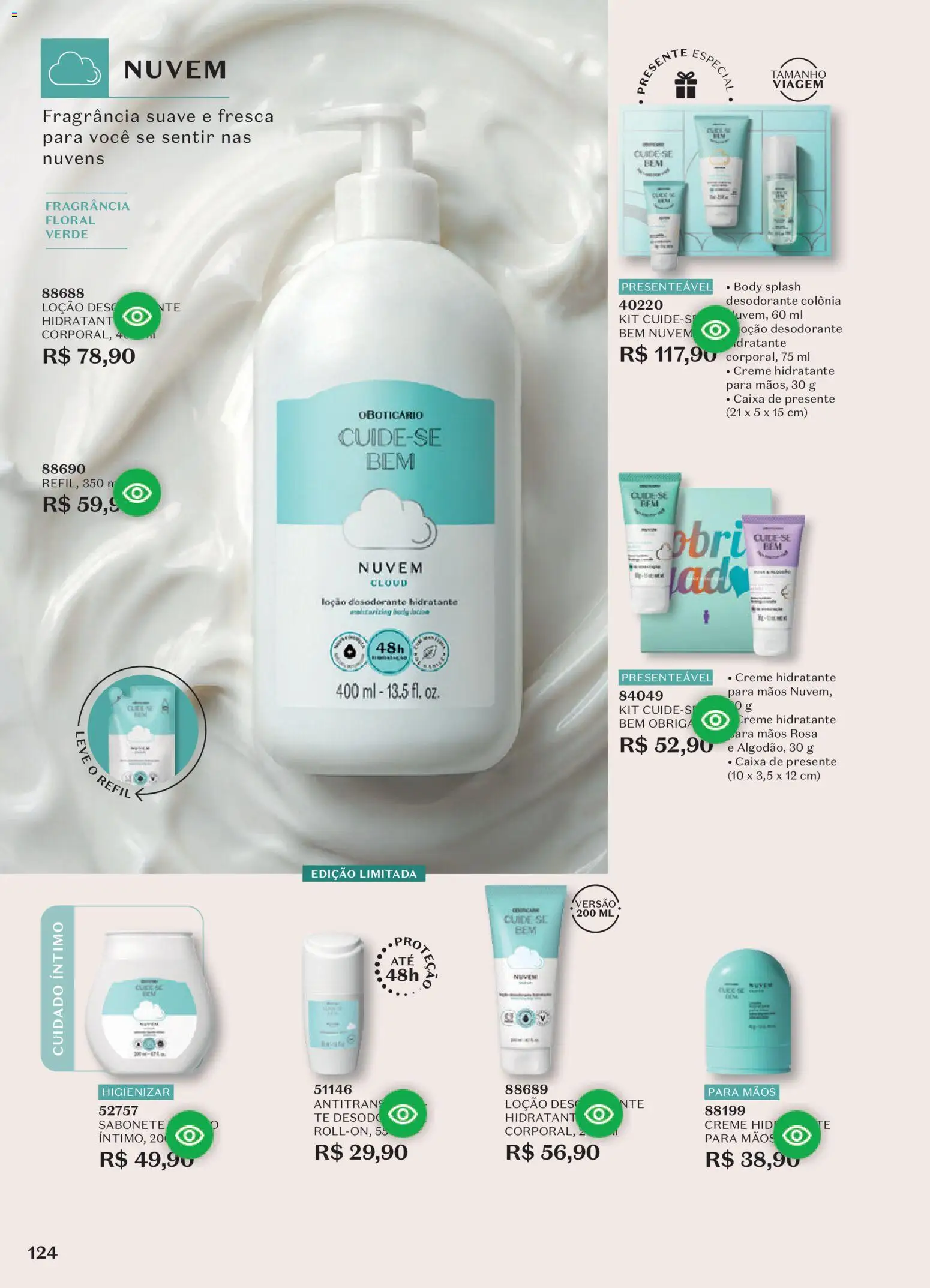 O Boticário Folheto - válido de 10/08/2026 | Página: 128 | Produtos: Fragrância, Caixa, Creme hidratante, Sabonete