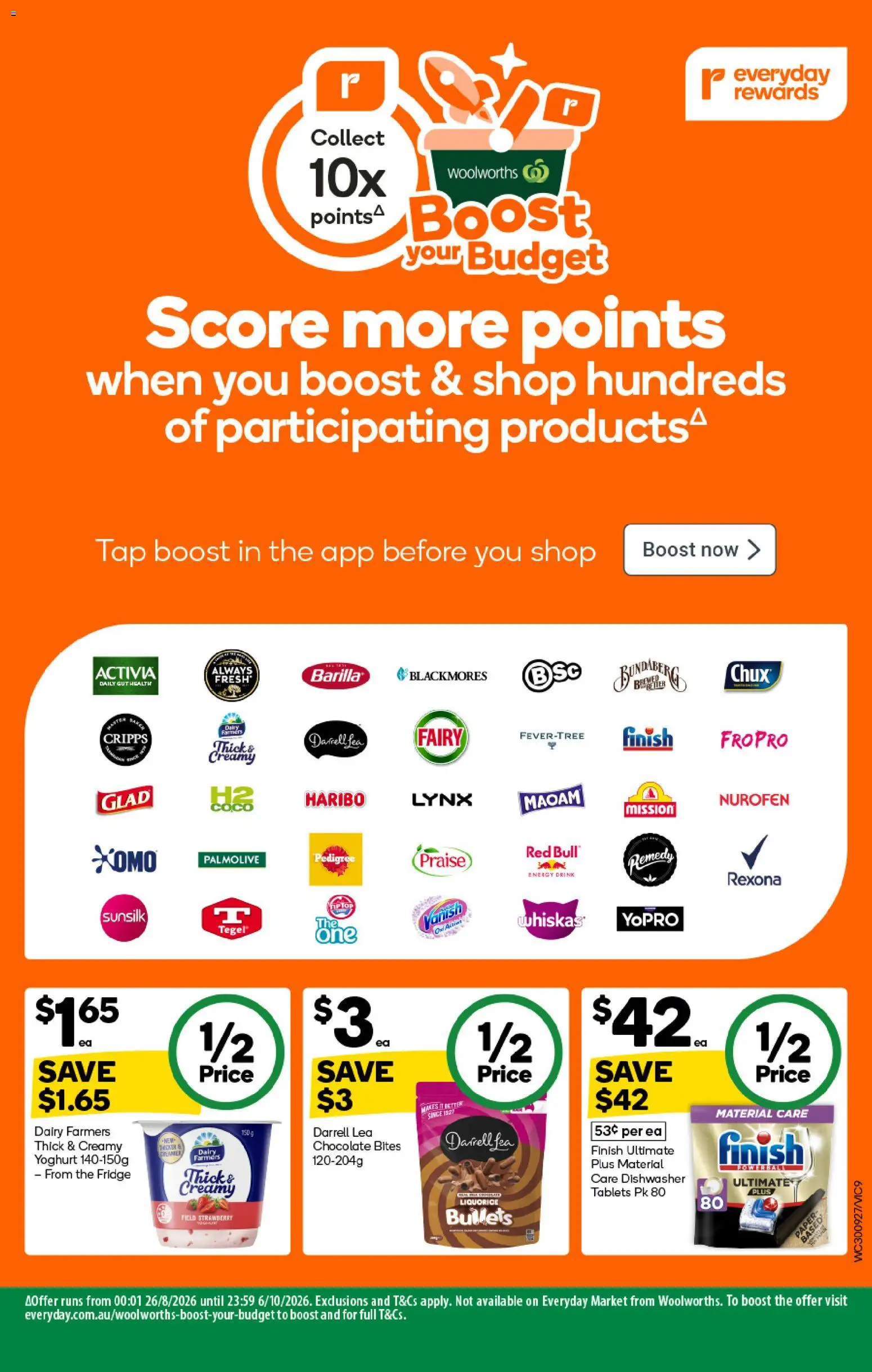 Woolworths catalogue - valid from 30/09/2026 | Page: 9 | Products: Energy drink, Barilla, Fridge, Dishwasher