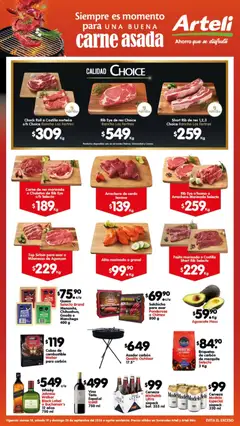 Vista previa de Arteli folleto Carnes & Cortes, nuevo folleto de la tienda, válido en México a partir del 18/09/2026