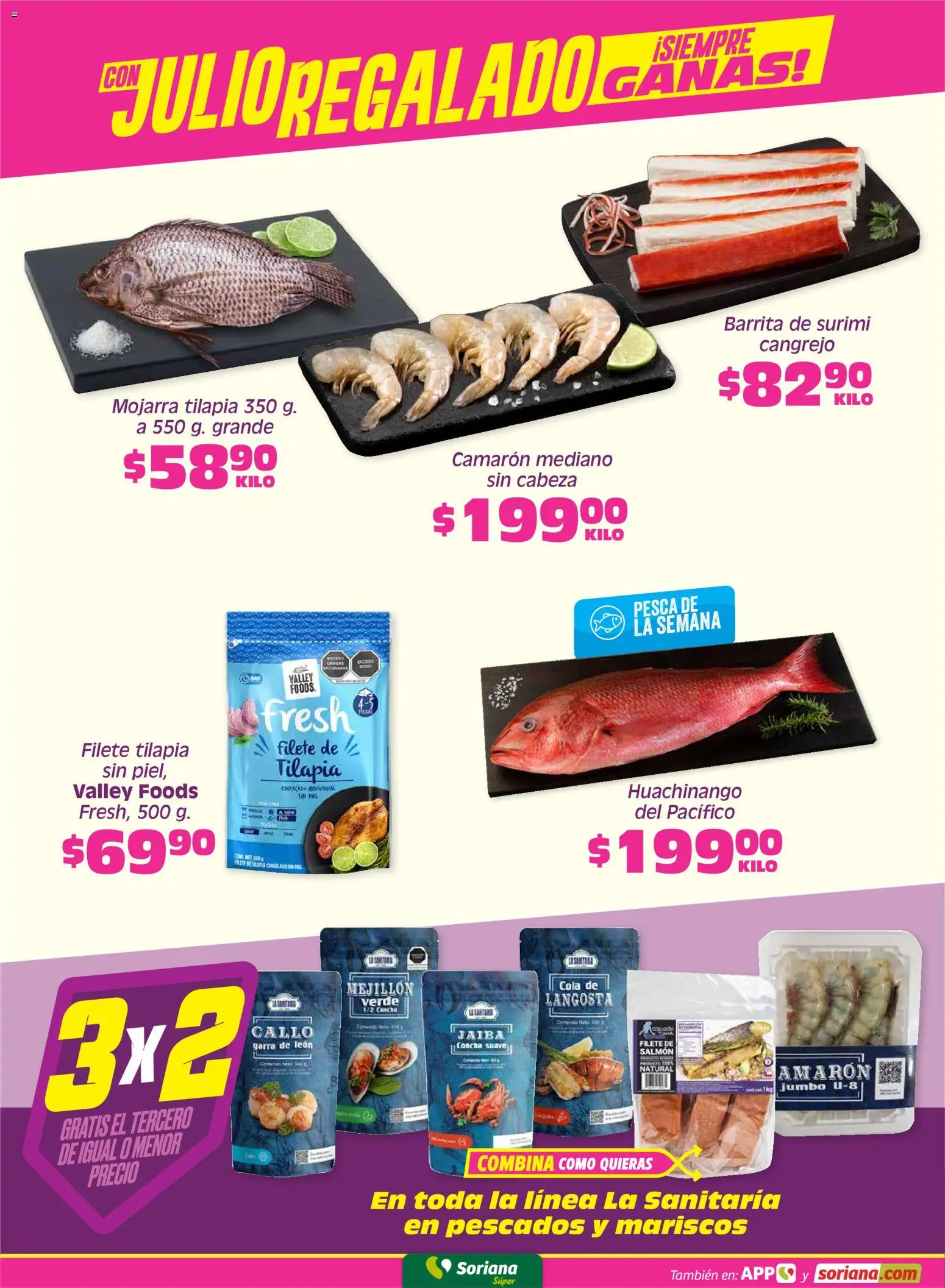 Nuevas ofertas de Soriana válidas en toda la República Mexicana desde el 12.06.2026. ¡Encuentra las mejores ofertas en Soriana Fin de Semana Súper: Tamaulipas (excepto Cd. Victoria y Tampico)! | Página: 6