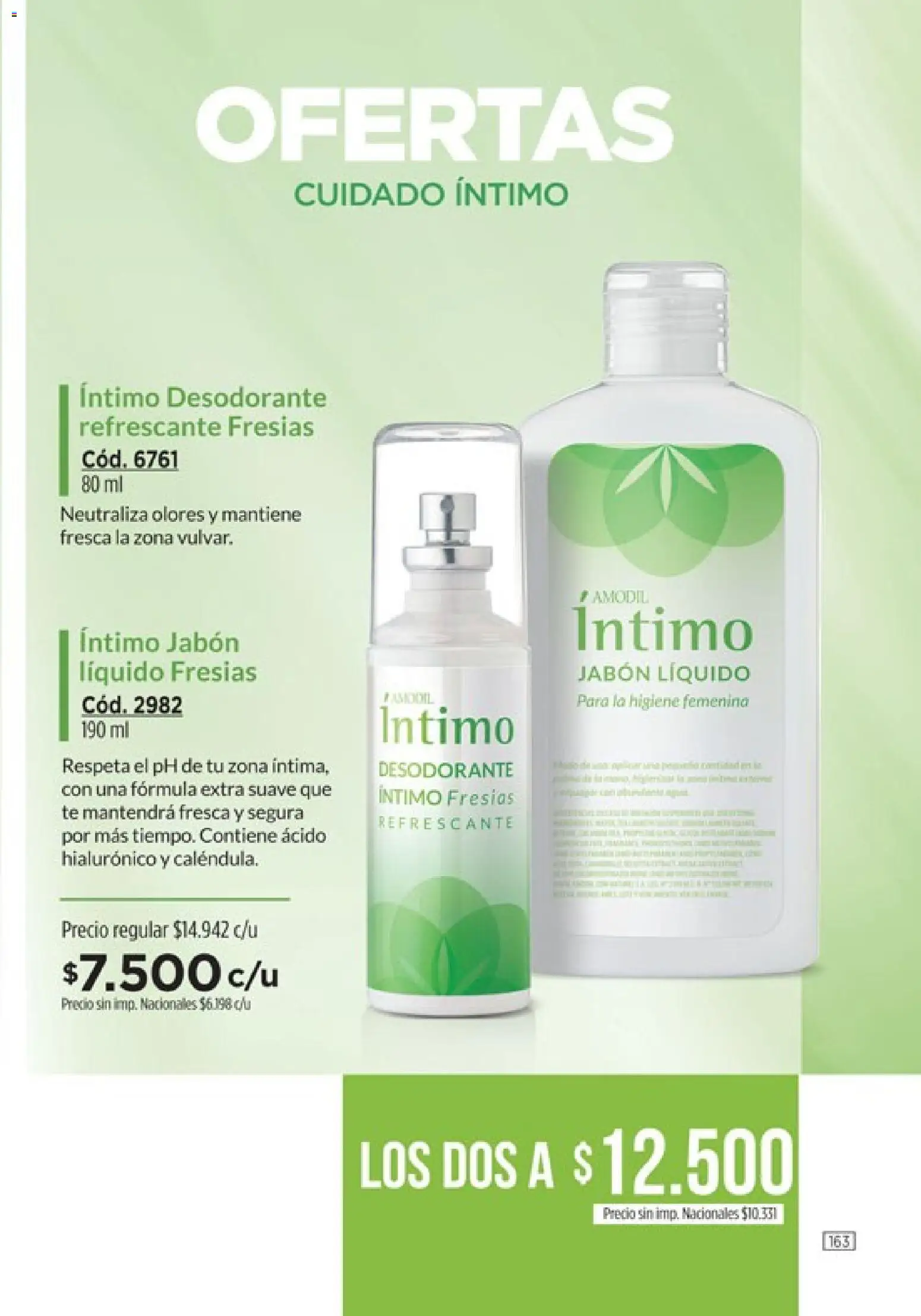 Catálogo Amodil Campaña 12 │ válido desde el 30/06/2026 | Página: 163 | Productos: Jabón líquido, Jabón, Desodorante, Té