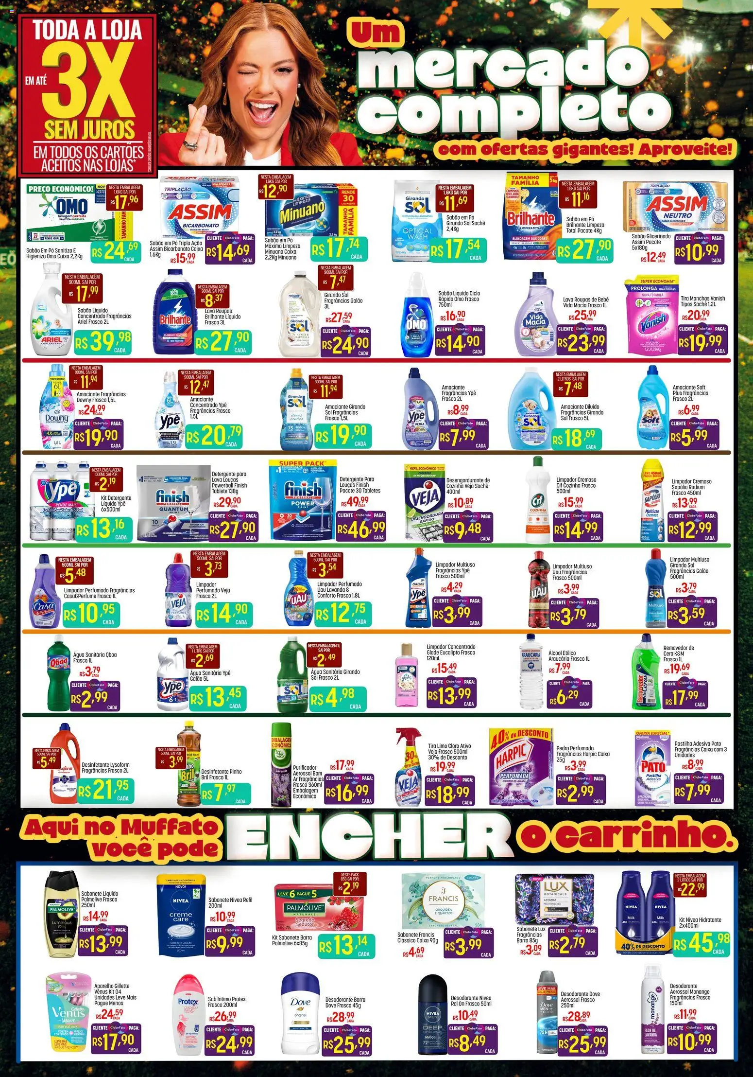 Super Muffato Folheto - válido de 13/07/2026 | Página: 6 | Produtos: Ariel, Caixa, Girando sol, Desinfetante