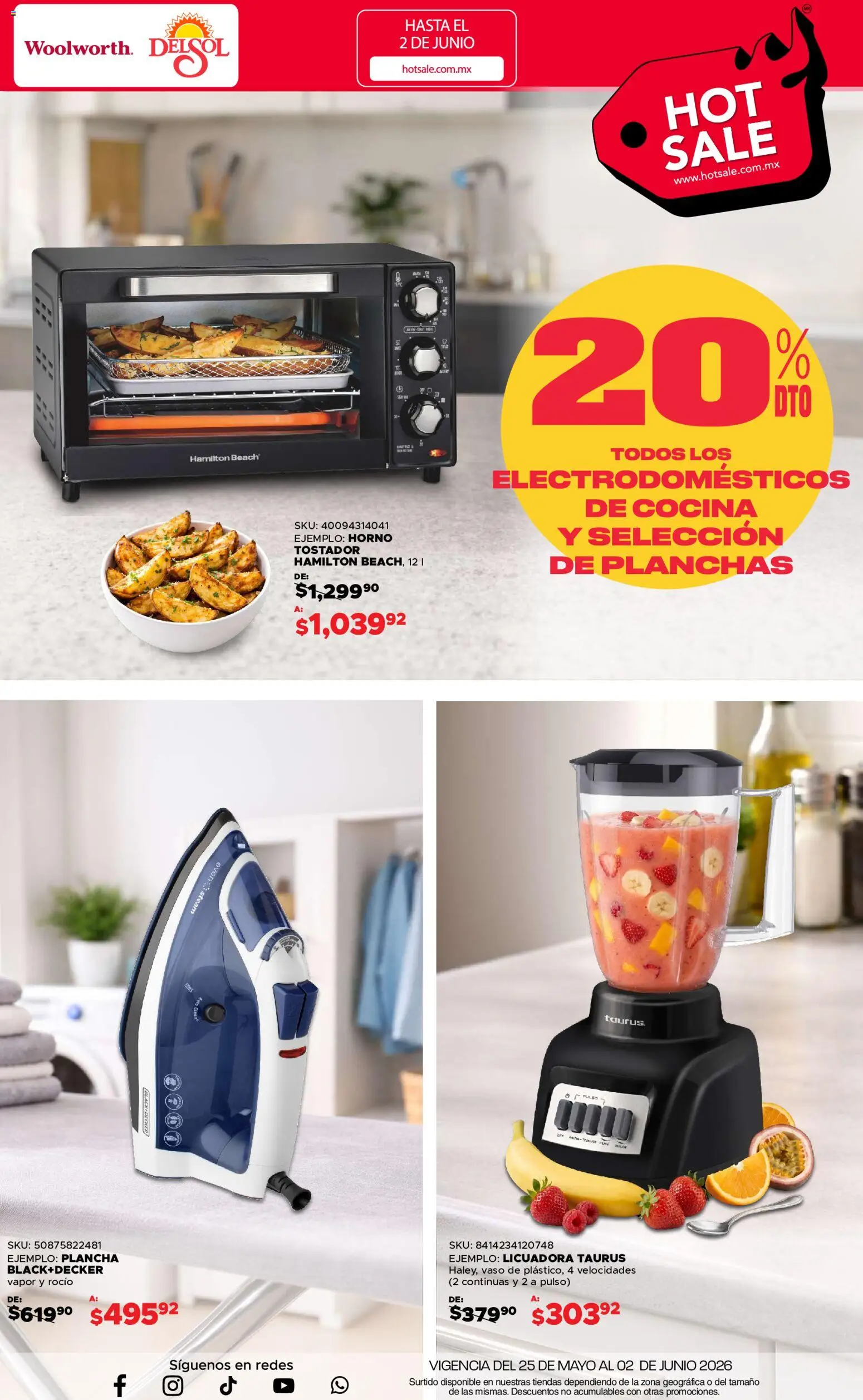 Nuevas ofertas de Del Sol y Woolworth válidas en toda la República Mexicana desde el 25.05.2026. ¡Encuentra las mejores ofertas en Del Sol y Woolworth Hot Sale! | Página: 18