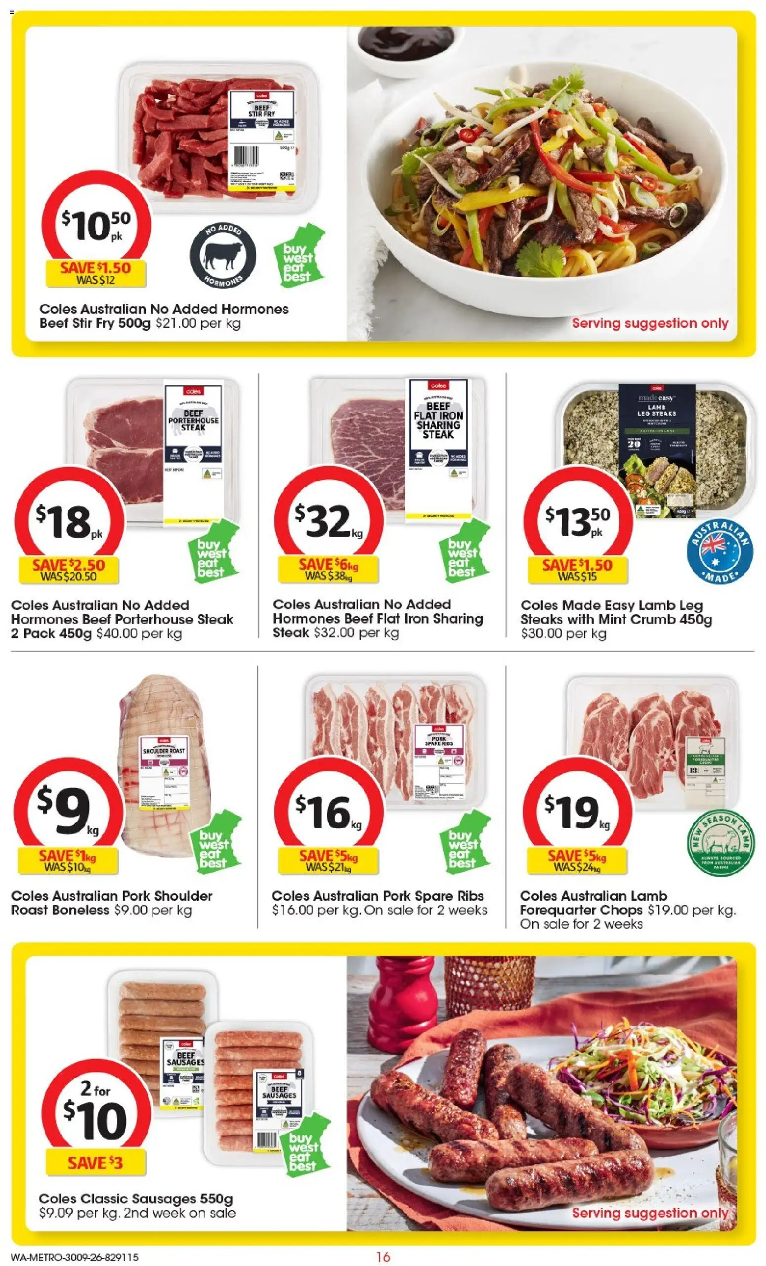 Coles catalogue - valid from 30/09/2026 | Page: 16 | Products: Butter, Herb, Chicken, Beef