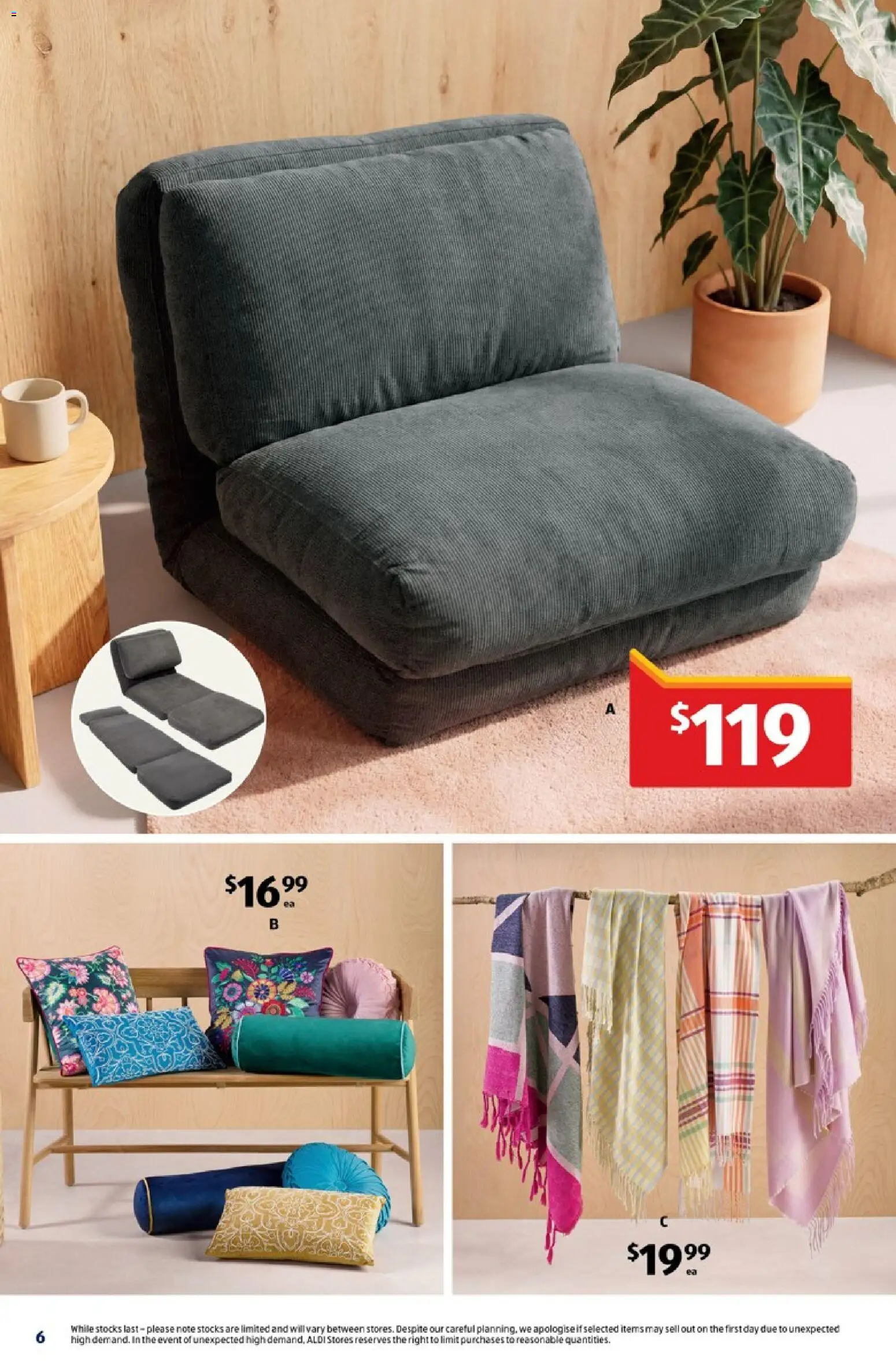 Aldi catalogue - valid from 08/09/2026 | Page: 6 | Products: Chair, Bench