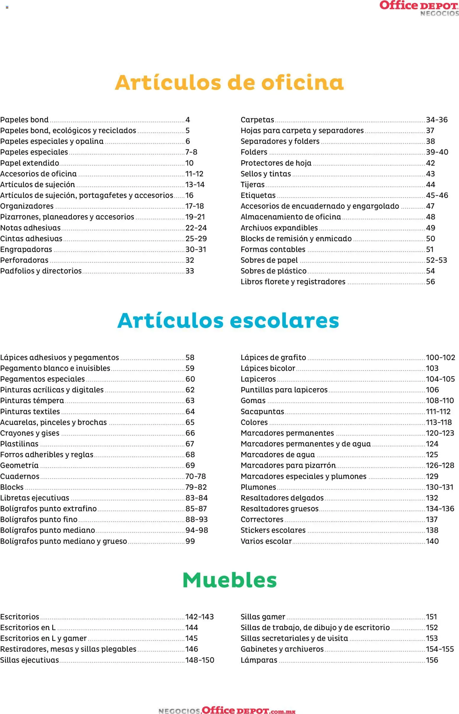 Nuevas ofertas de Office Depot válidas en toda la República Mexicana desde el 12/01/2026. ¡Encuentra las mejores ofertas en Office Depot catálogo 2026! | Página: 3 | Productos: Sacapuntas, Pegamento, Cuadernos, Libros
