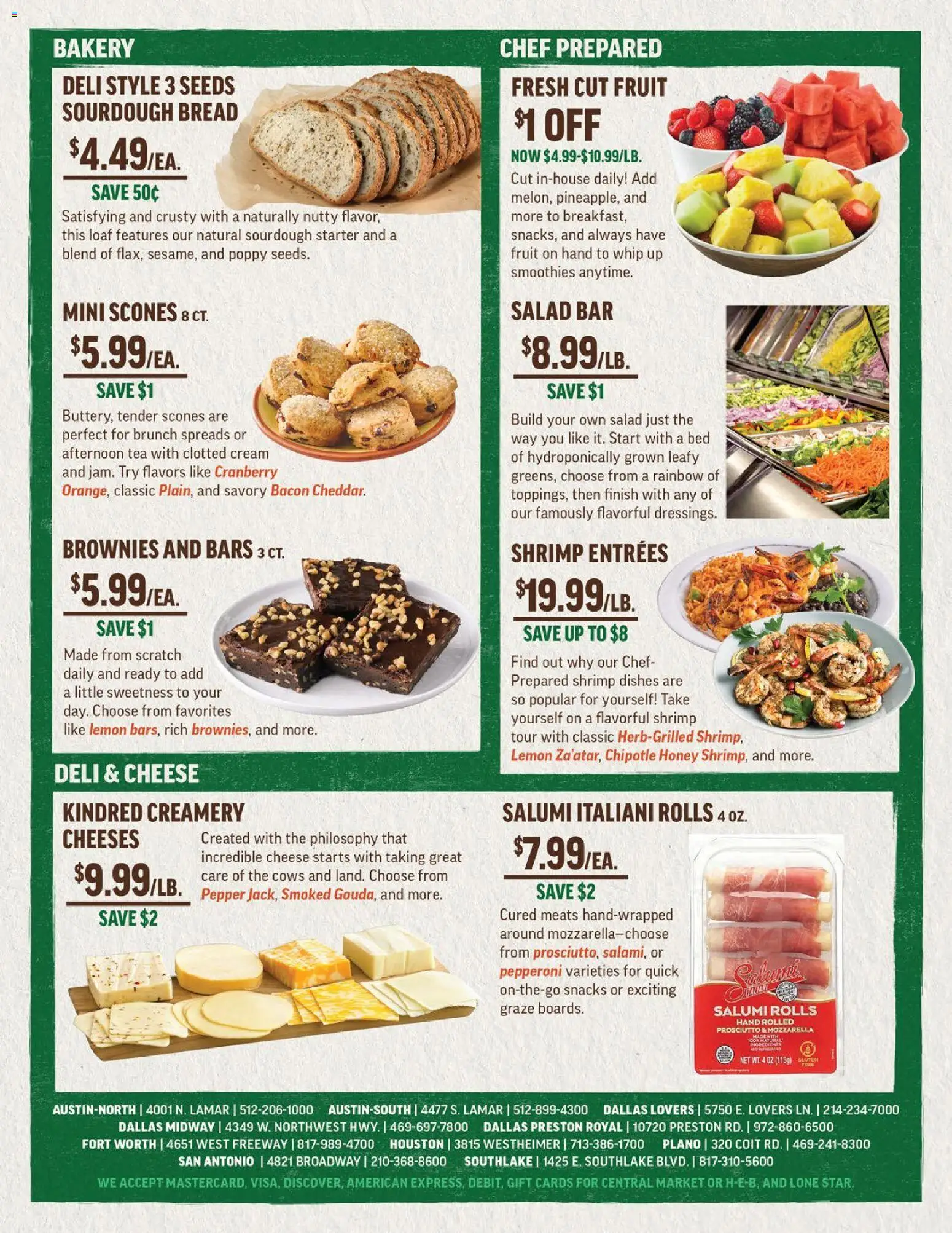 Central Market Weekly Ad - valid from 08/19/2026 | Page: 6 | Products: Bakery, Tea, Salad, Mozzarella