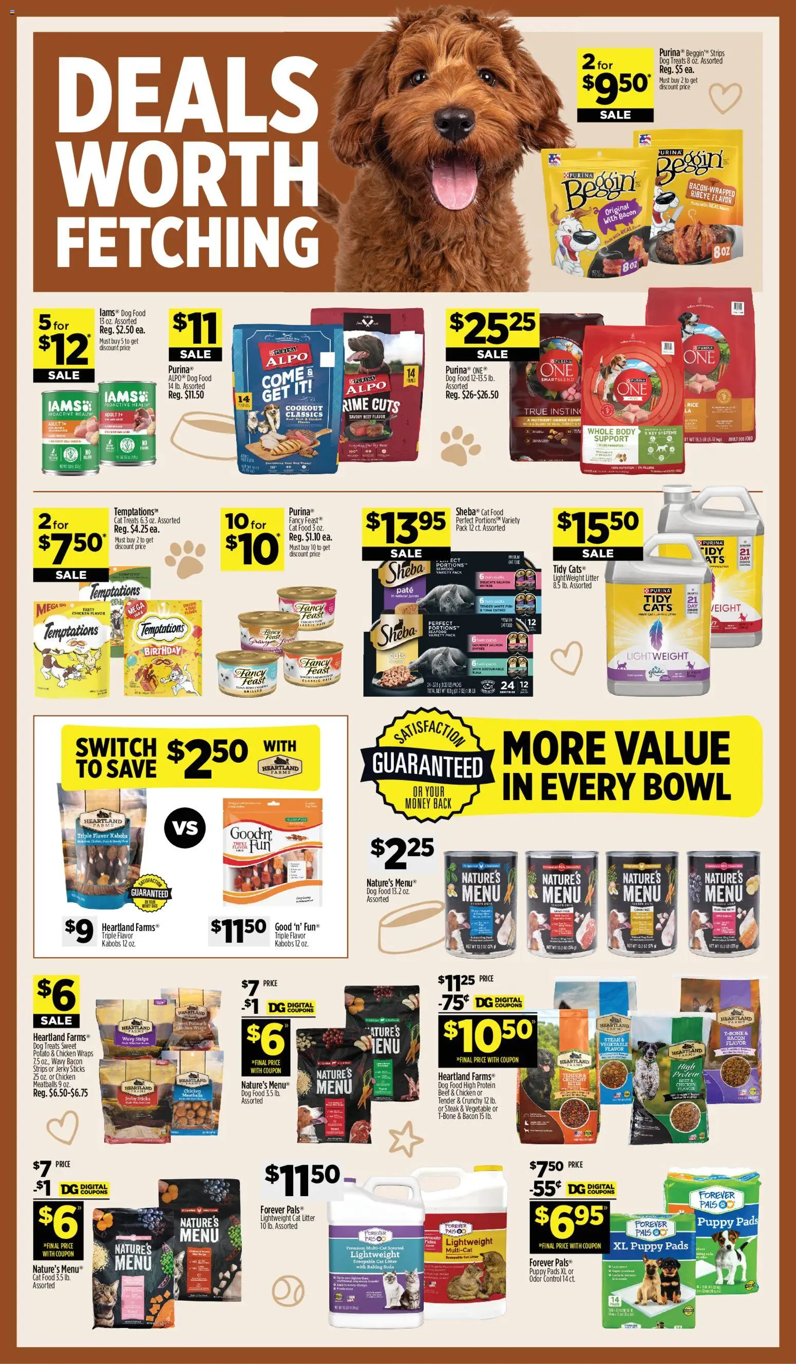 Dollar General Weekly Ad - TX - valid from 07/05/2026 | Page: 11 | Products: Dog Food, Cat Litter, Rice, Pads