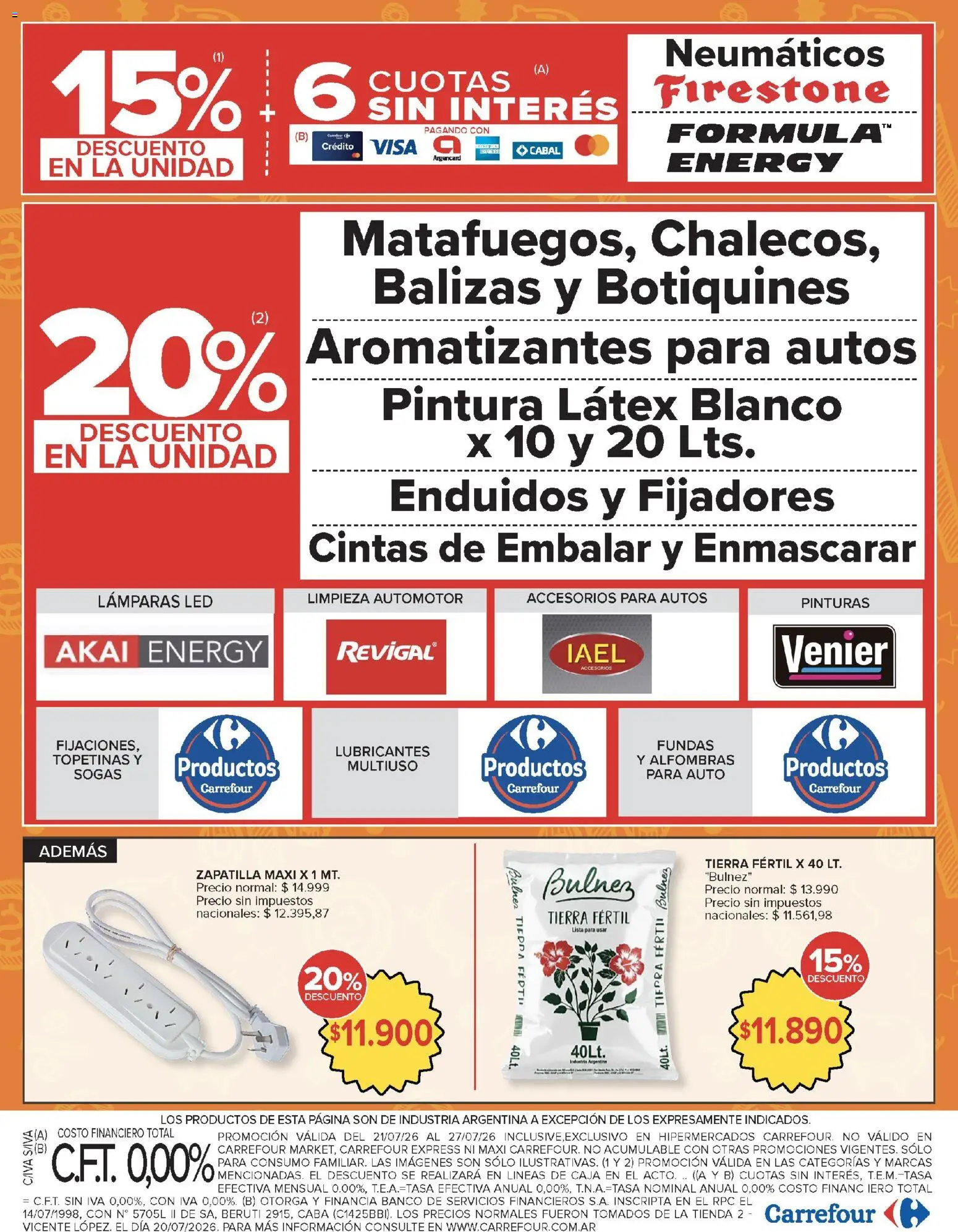 Carrefour ofertas │ válido desde el 21/07/2026 | Página: 21 | Productos: Neumáticos, Pintura, Caja