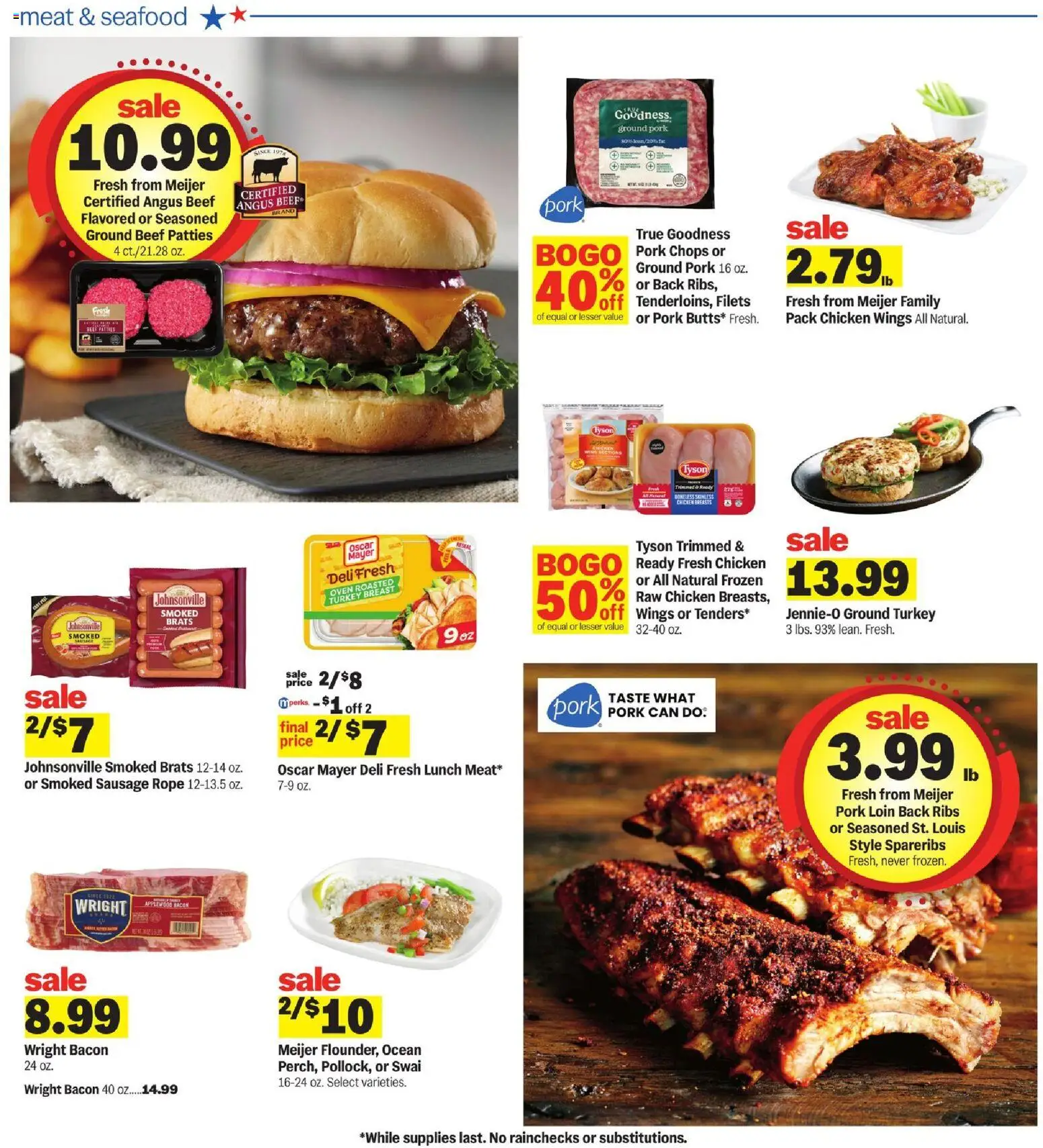 Meijer Weekly Ad - valid from 07/15/2026 | Page: 5 | Products: Ground pork, Turkey, Ground turkey, Beef