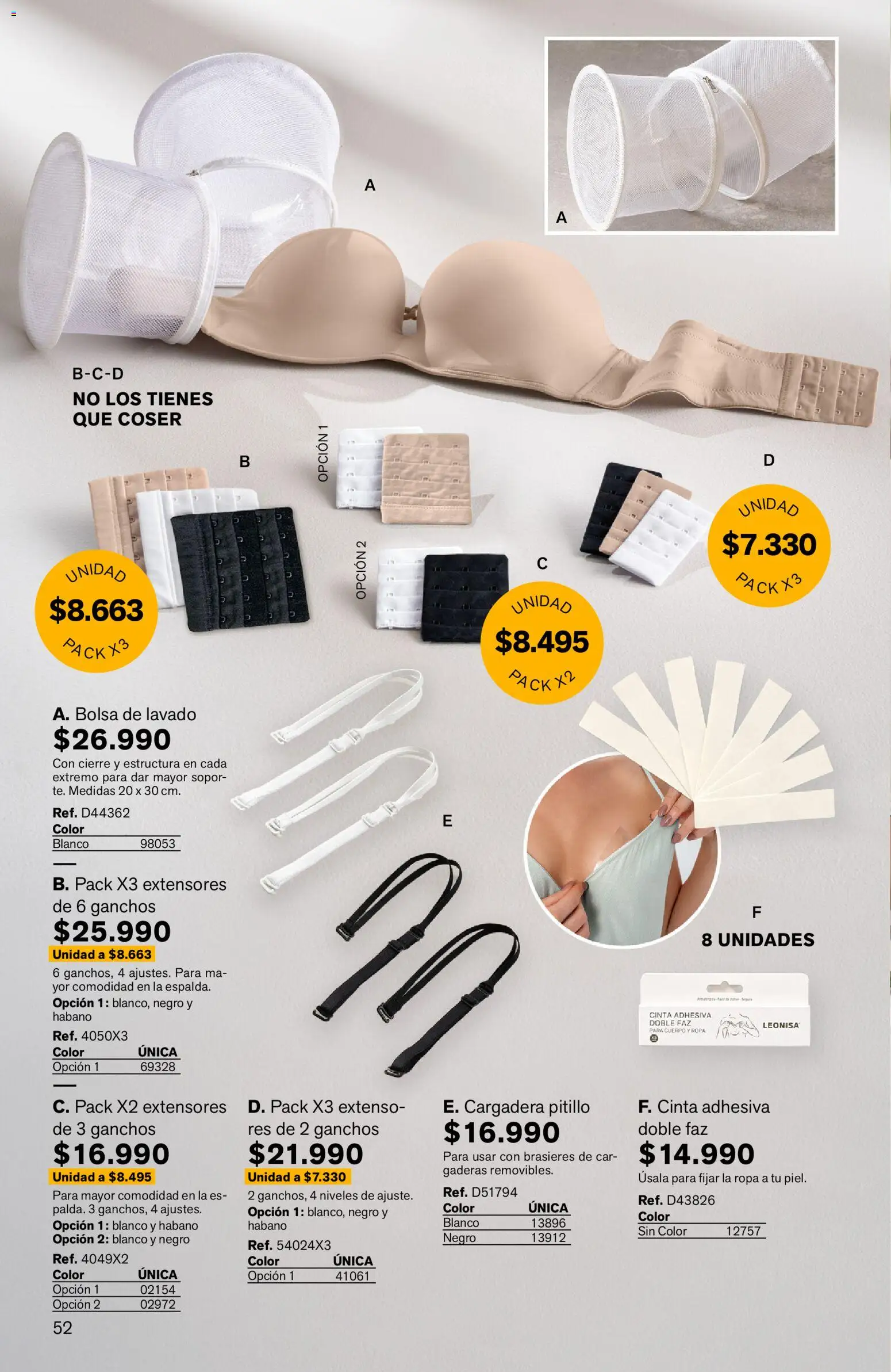 Leonisa revista - valida desde el 24/08/2026 | Página: 52 | Productos: Pitillo, Bolsa, Cinta, Ropa