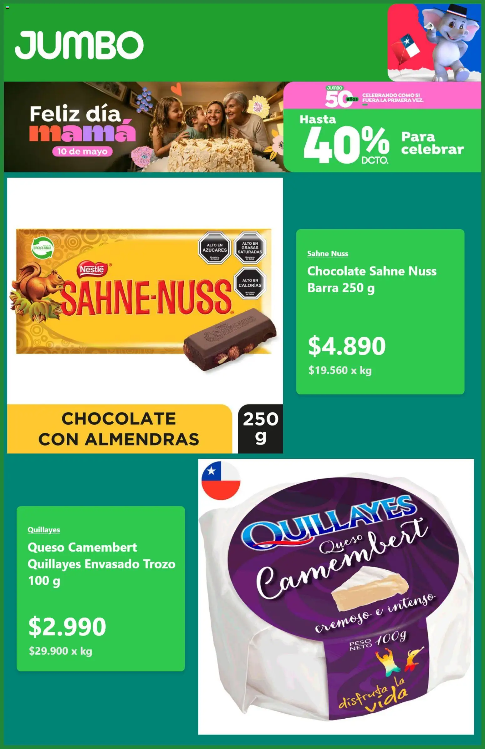 Jumbo Ofertas  │ válido desde el 27.04.2026 | Página: 2 | Productos: Queso, Chocolate, Almendras
