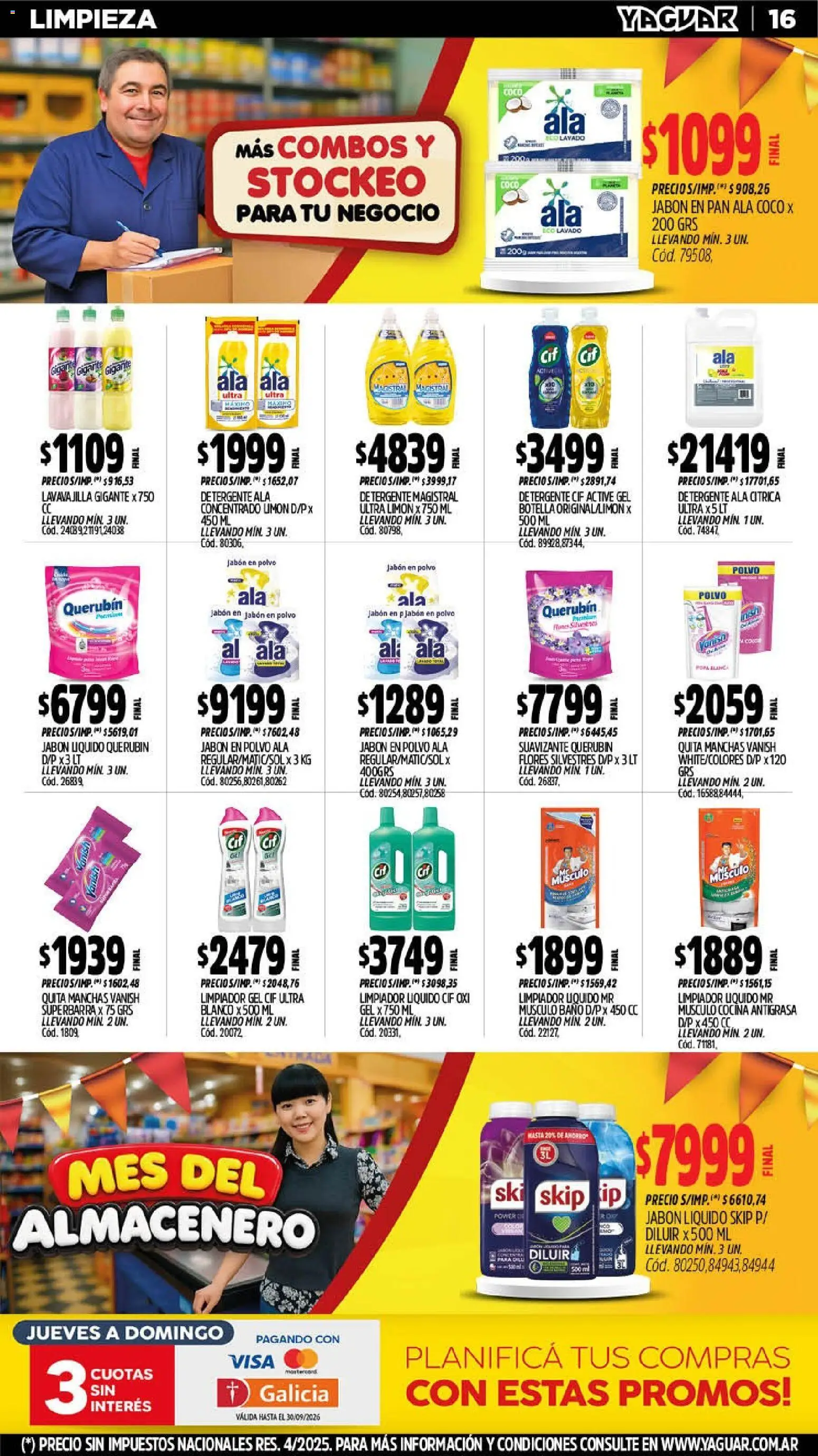 Yaguar - Oferta Semanal Córdoba │ válido desde el 14/09/2026 | Página: 16 | Productos: Botella, Baño, Jabón, Limón