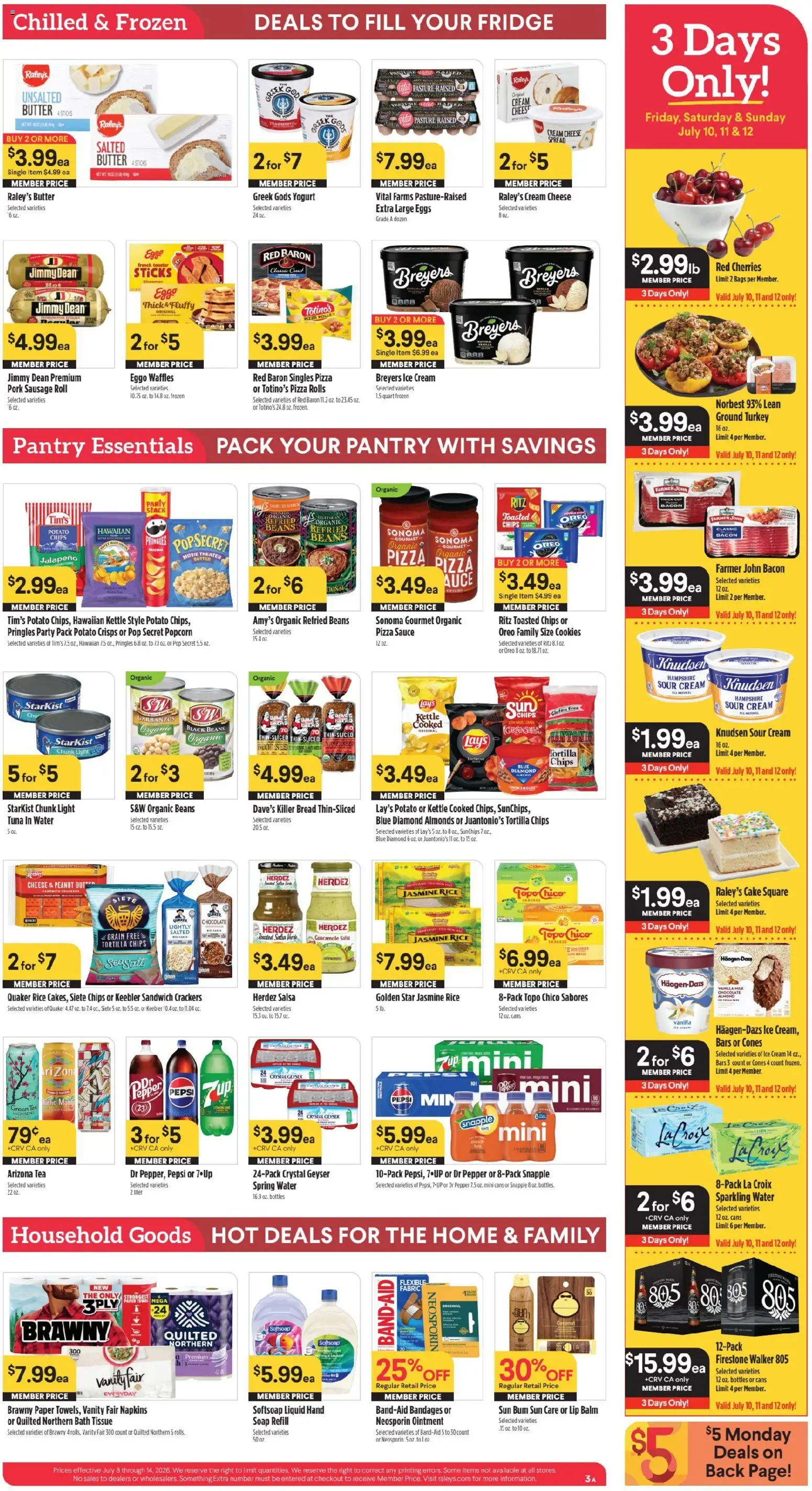 Raley's Weekly Ad - valid from 07/08/2026 | Page: 5 | Products: Yogurt, Eggs, Chocolate, Pork
