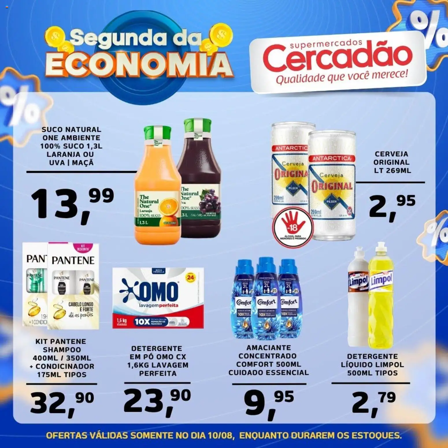 Cercadão Folheto - válido de 10/08/2026 | Página: 2 | Produtos: Shampoo, Pó, Uva, Amaciante
