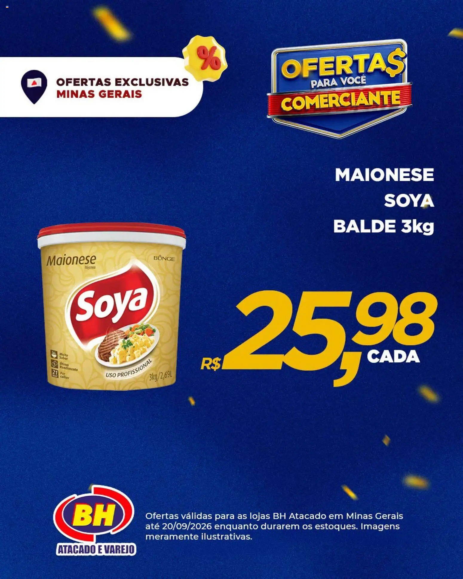 Supermercados BH Folheto - válido de 14/09/2026 | Página: 5 | Produtos: Maionese, Balde