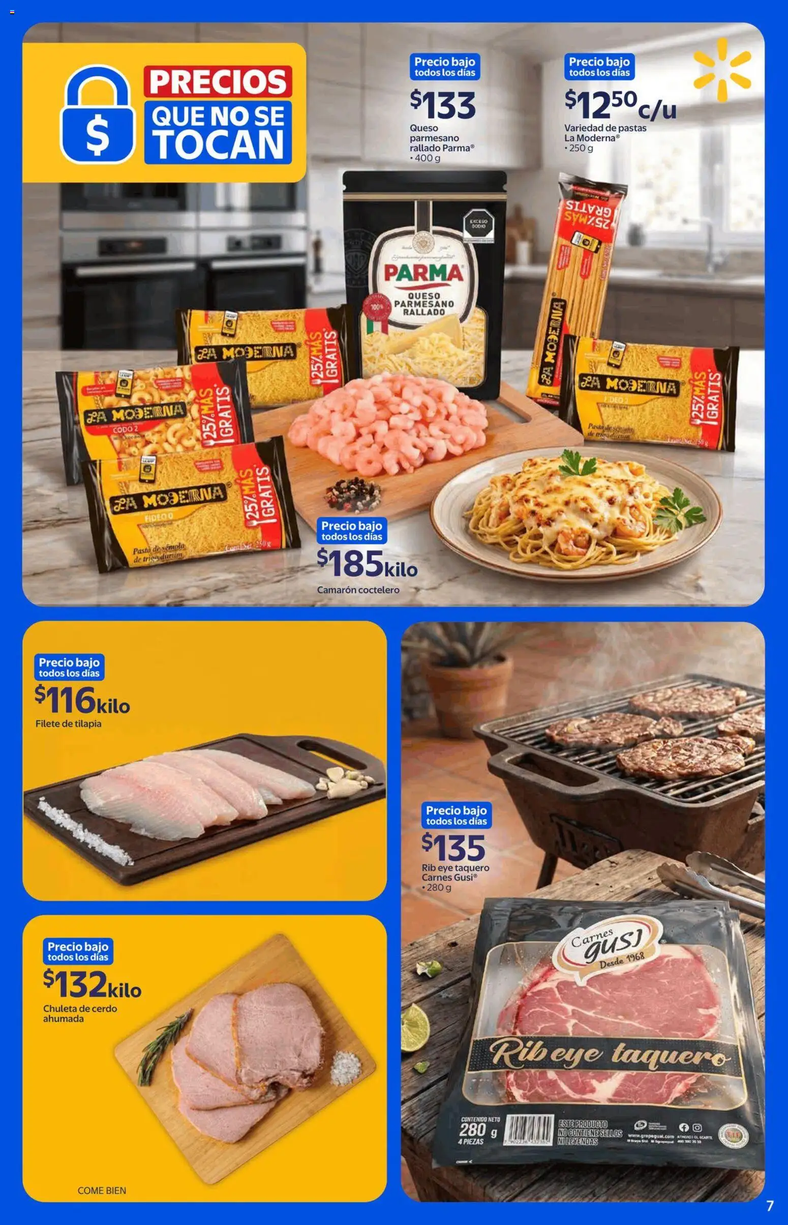 Nuevas ofertas de Walmart válidas en toda la República Mexicana desde el 21/09/2026. ¡Encuentra las mejores ofertas en Walmart folleto Precios que no se tocan! | Página: 11 | Productos: Filete, Chuleta, Queso, Cerdo