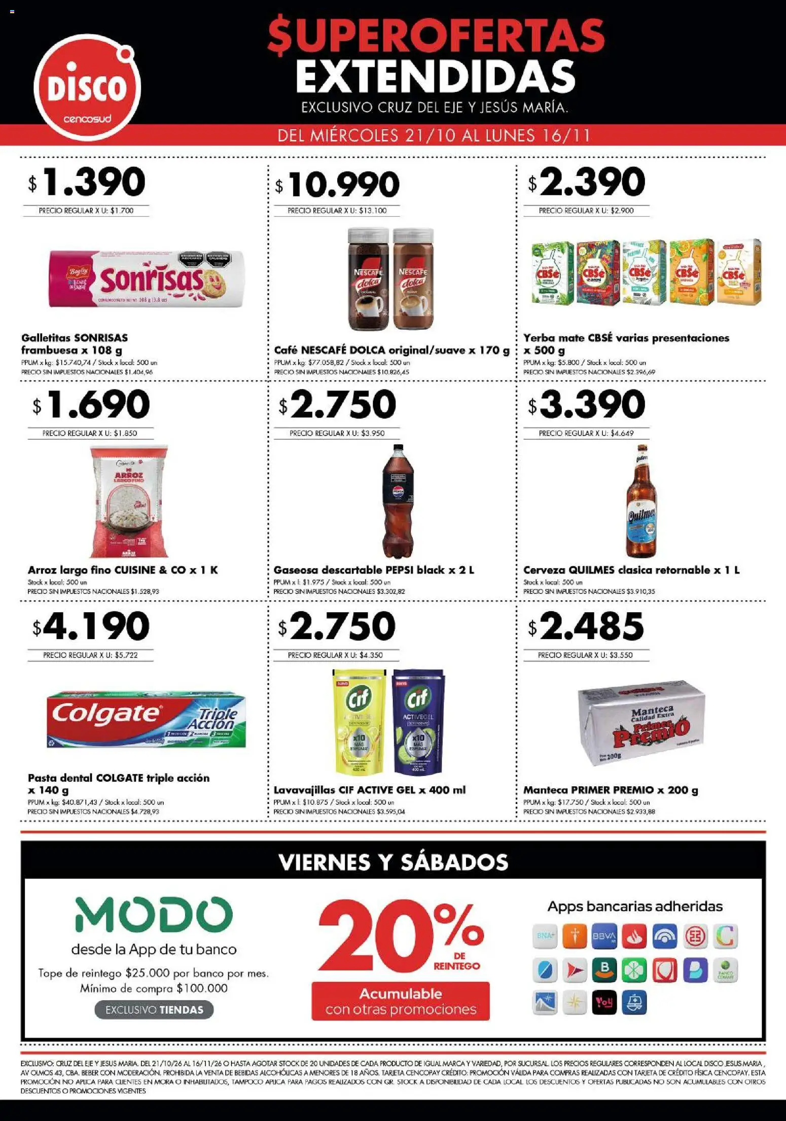 Disco - Superofertas Extendidas │ válido desde el 21/10/2026 | Página: 1