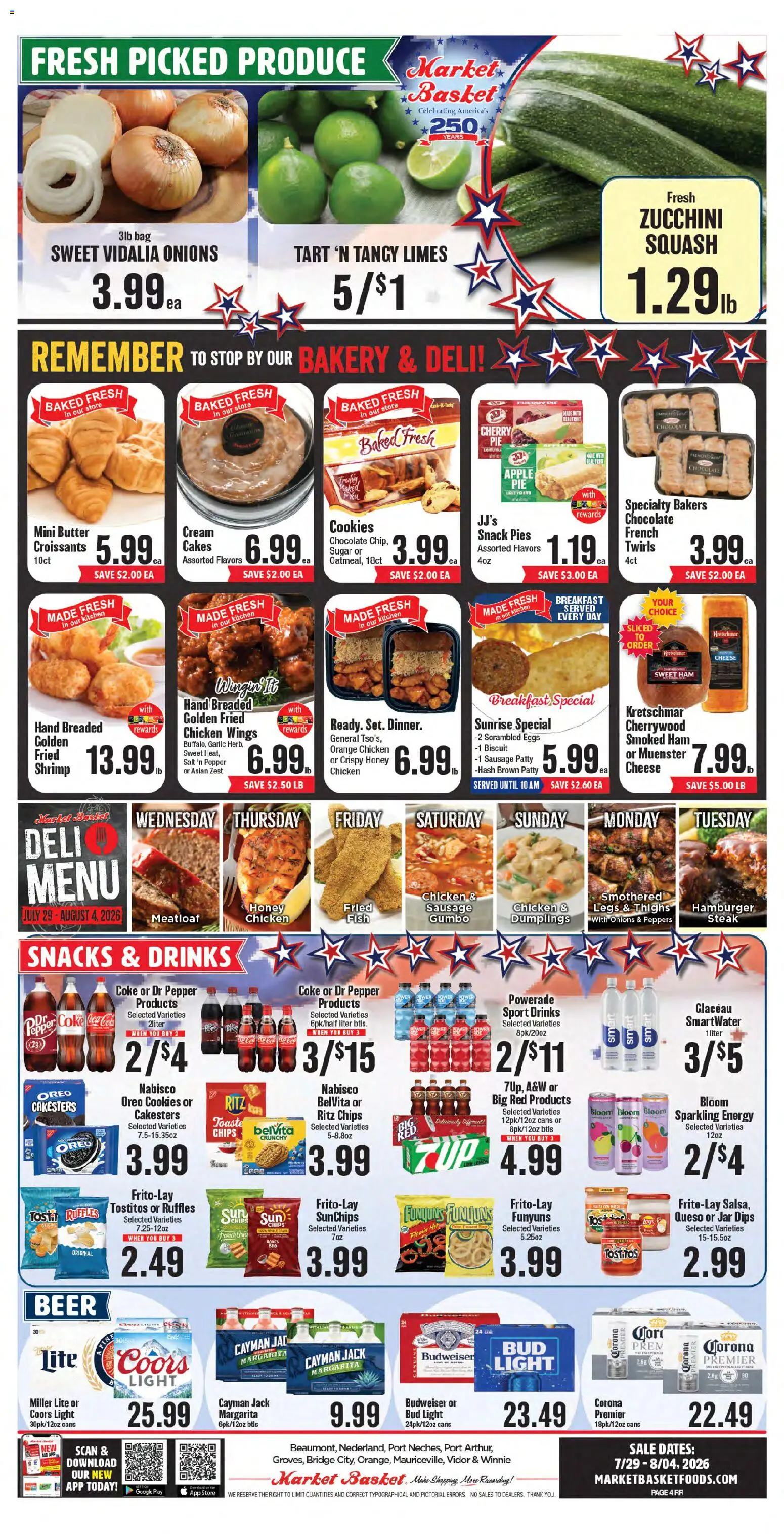 Market Basket Weekly Ad - valid from 07/29/2026 | Page: 6 | Products: Bakery, Squash, Cream, Sugar
