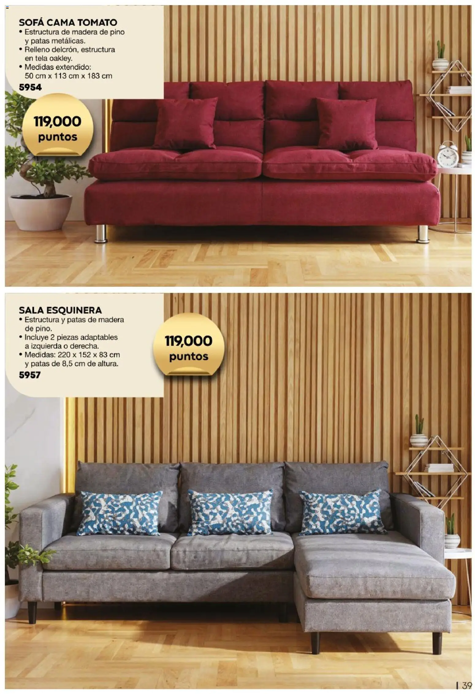 Nuevas ofertas de Fuller válidas en toda la República Mexicana desde el 15/06/2026. ¡Encuentra las mejores ofertas en Fuller catálogo Puntos! | Página: 39 | Productos: Sofá, Cama, Sala
