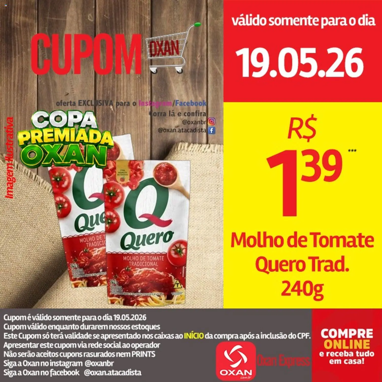 Oxan Atacadista Folheto - válido de 19.05.2026 | Página: 19 | Produtos: Molho de tomate, Copa