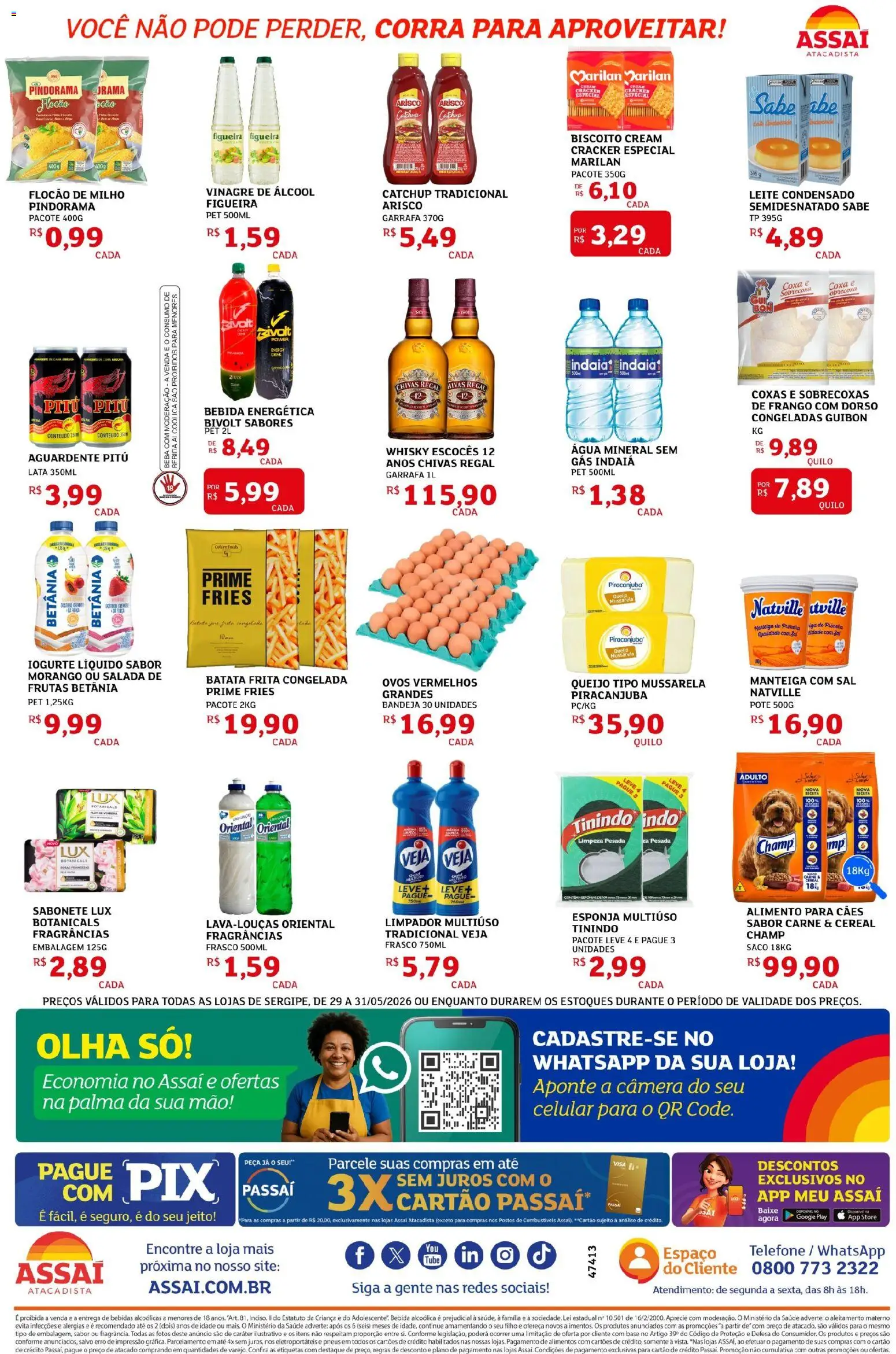 Assaí Atacadista Folheto - válido de 29.05.2026 | Página: 2 | Produtos: Biscoito, Batata, Frango, Cream cracker