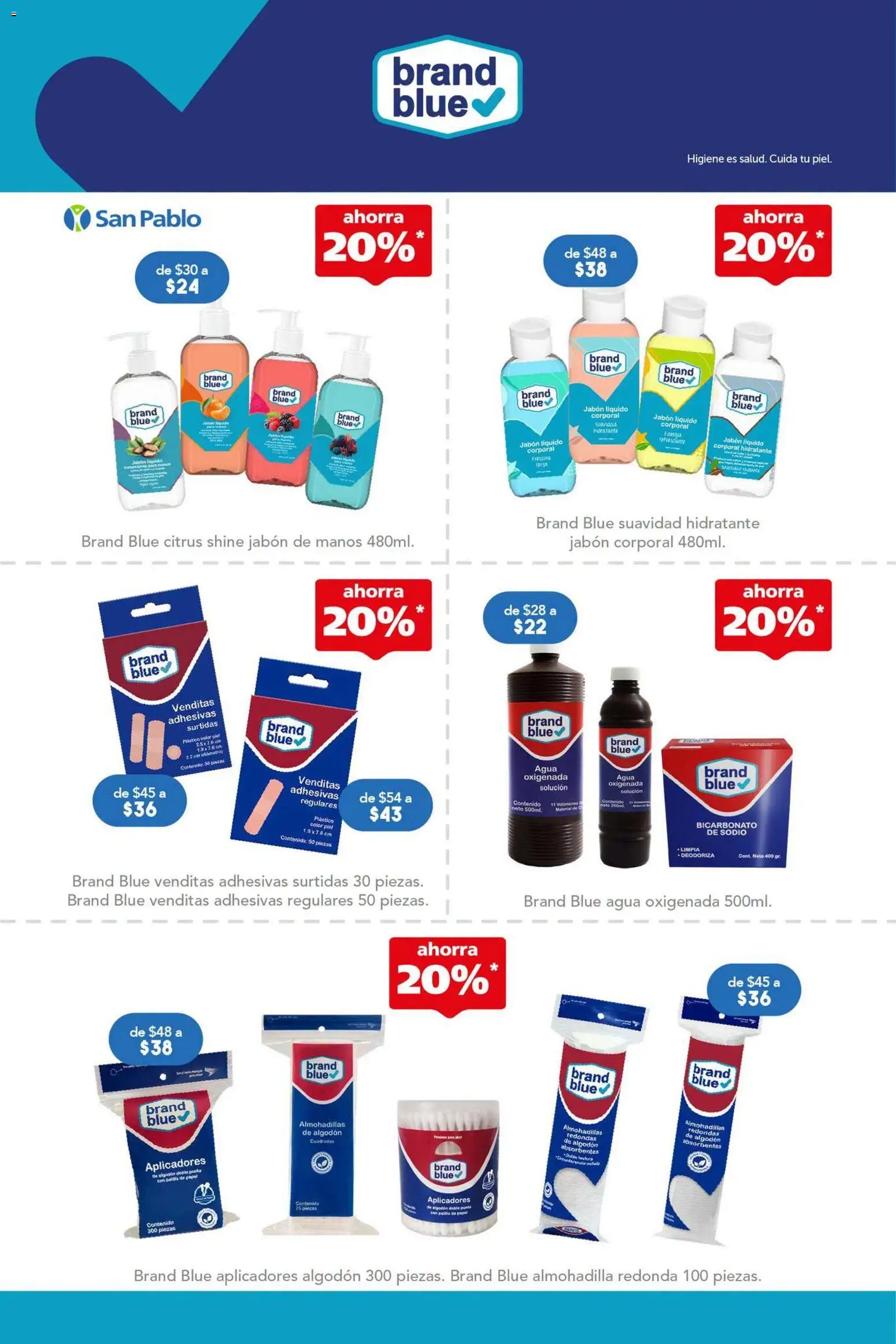 Nuevas ofertas de Farmacia San Pablo válidas en toda la República Mexicana desde el 20/09/2026. ¡Encuentra las mejores ofertas en Farmacia San Pablo catálogo! | Página: 3 | Productos: Pollo, Jabón líquido, Agua, Jabón